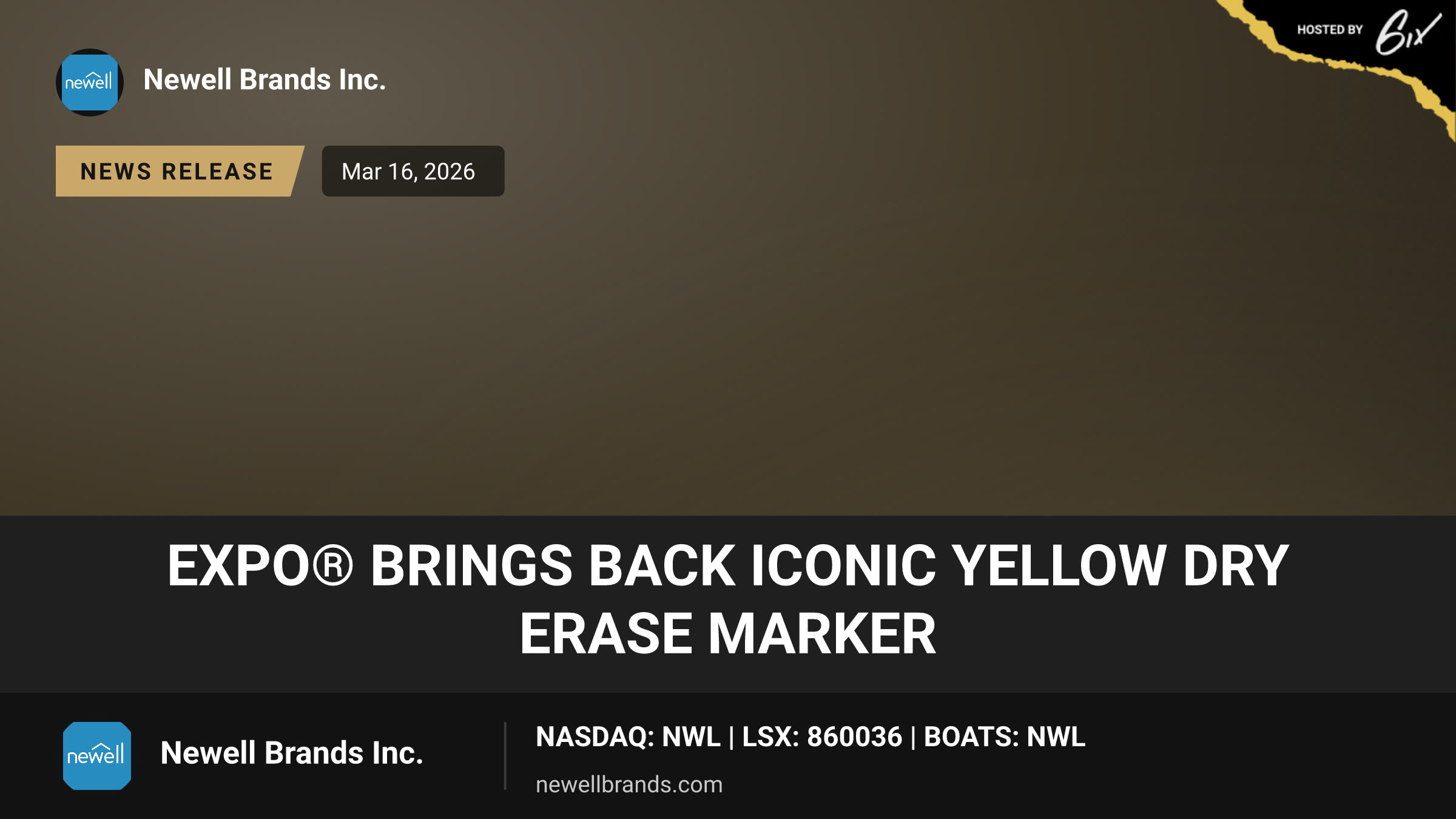 EXPO® Brings Back Iconic Yellow Dry Erase Marker