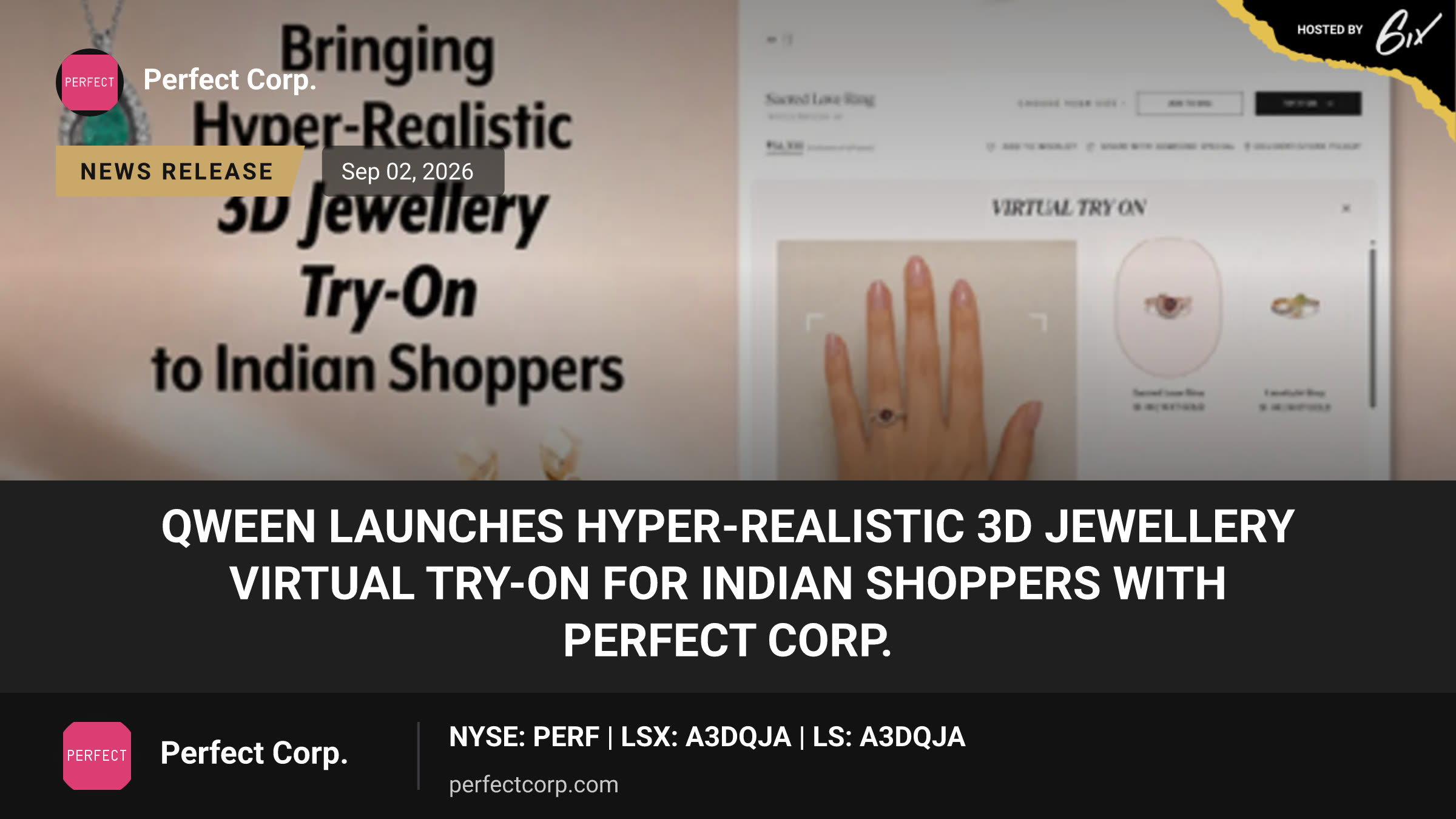 QWEEN Launches Hyper-Realistic 3D Jewellery Virtual Try-On for Indian Shoppers with Perfect Corp.