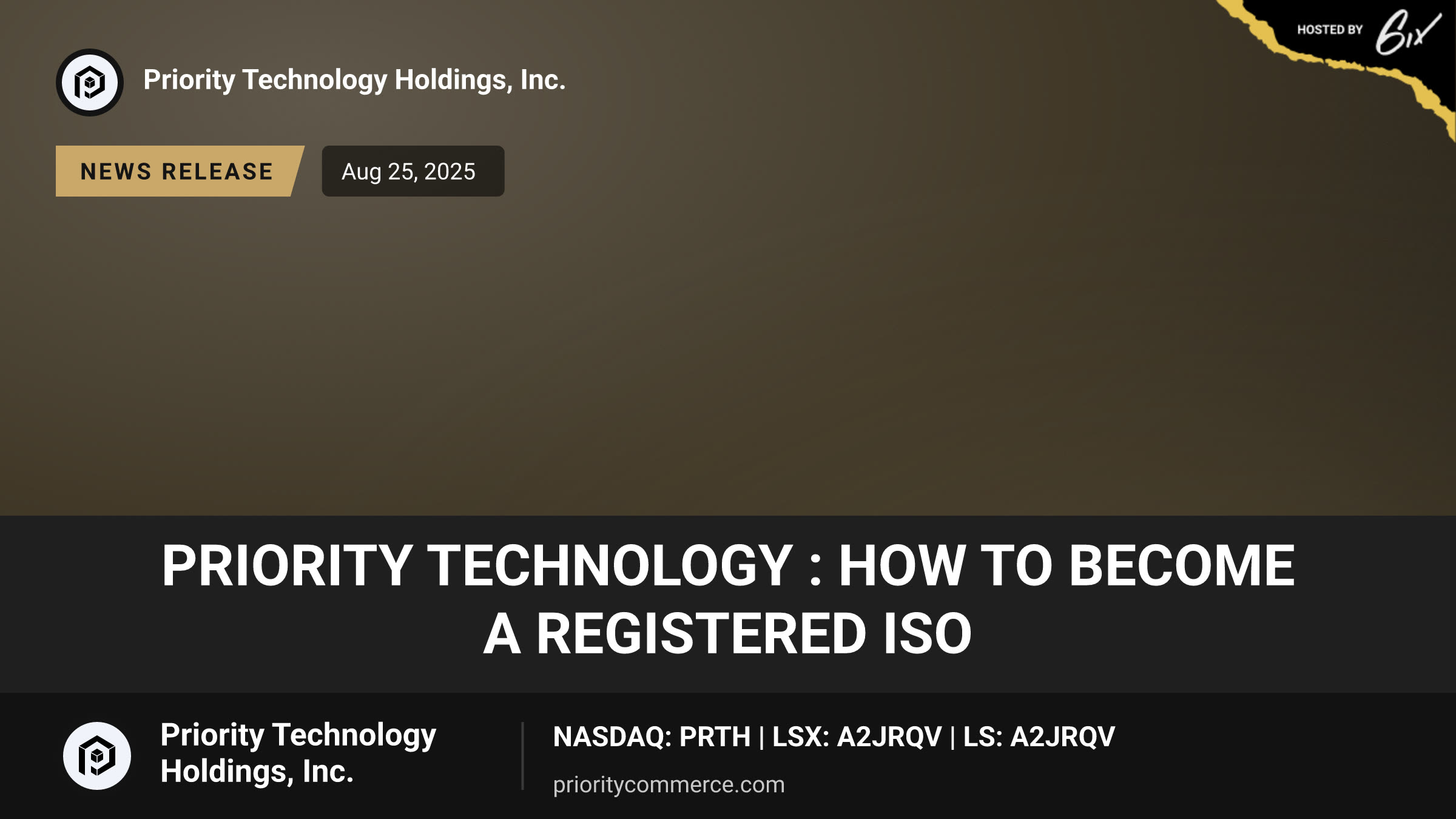 Priority Technology : How to Become a Registered ISO