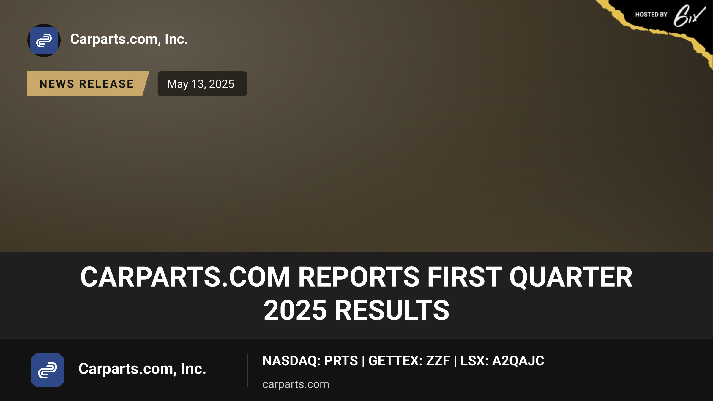 CarParts.com Reports First Quarter 2025 Results