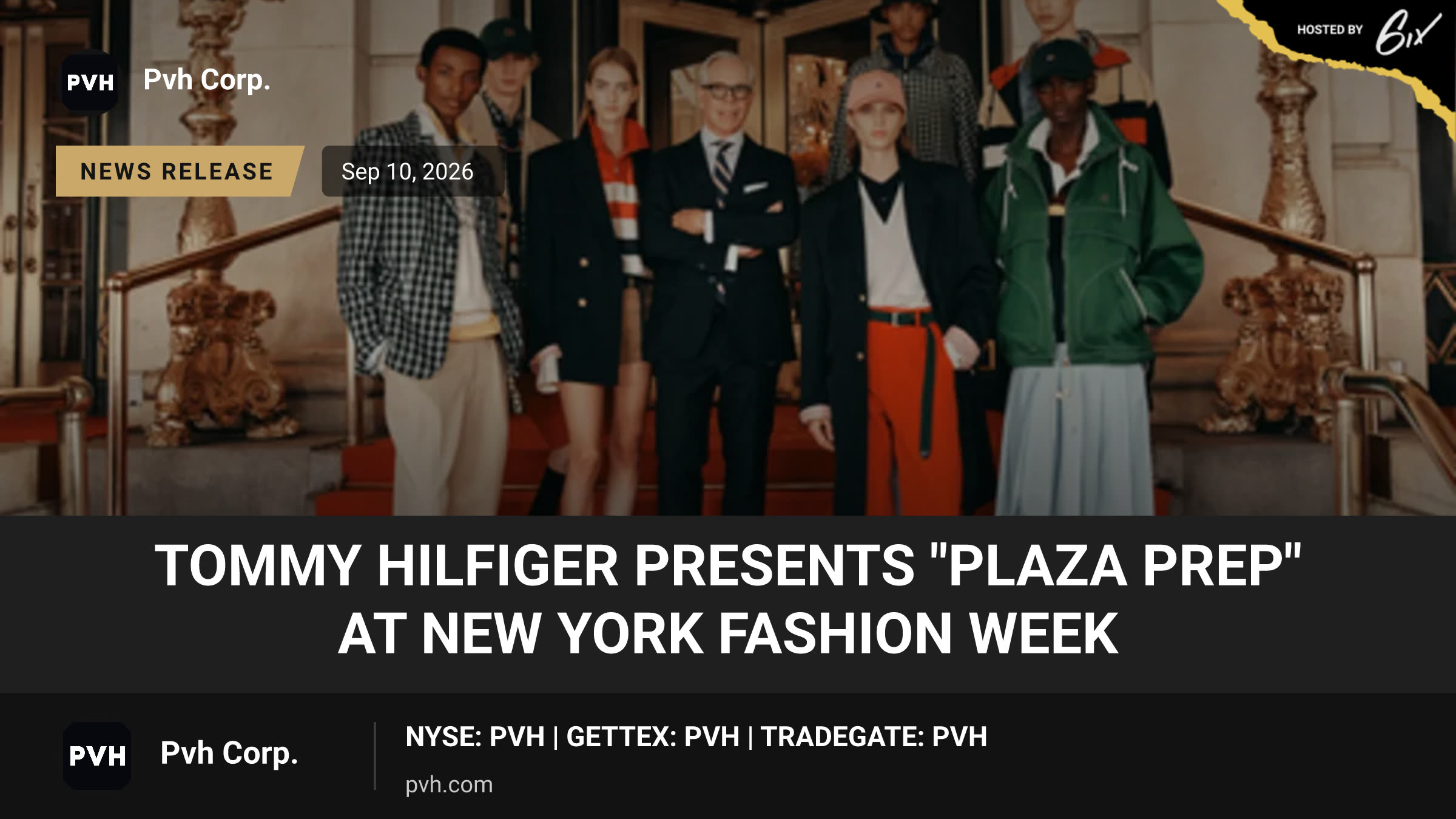 TOMMY HILFIGER Presents "Plaza Prep" at New York Fashion Week