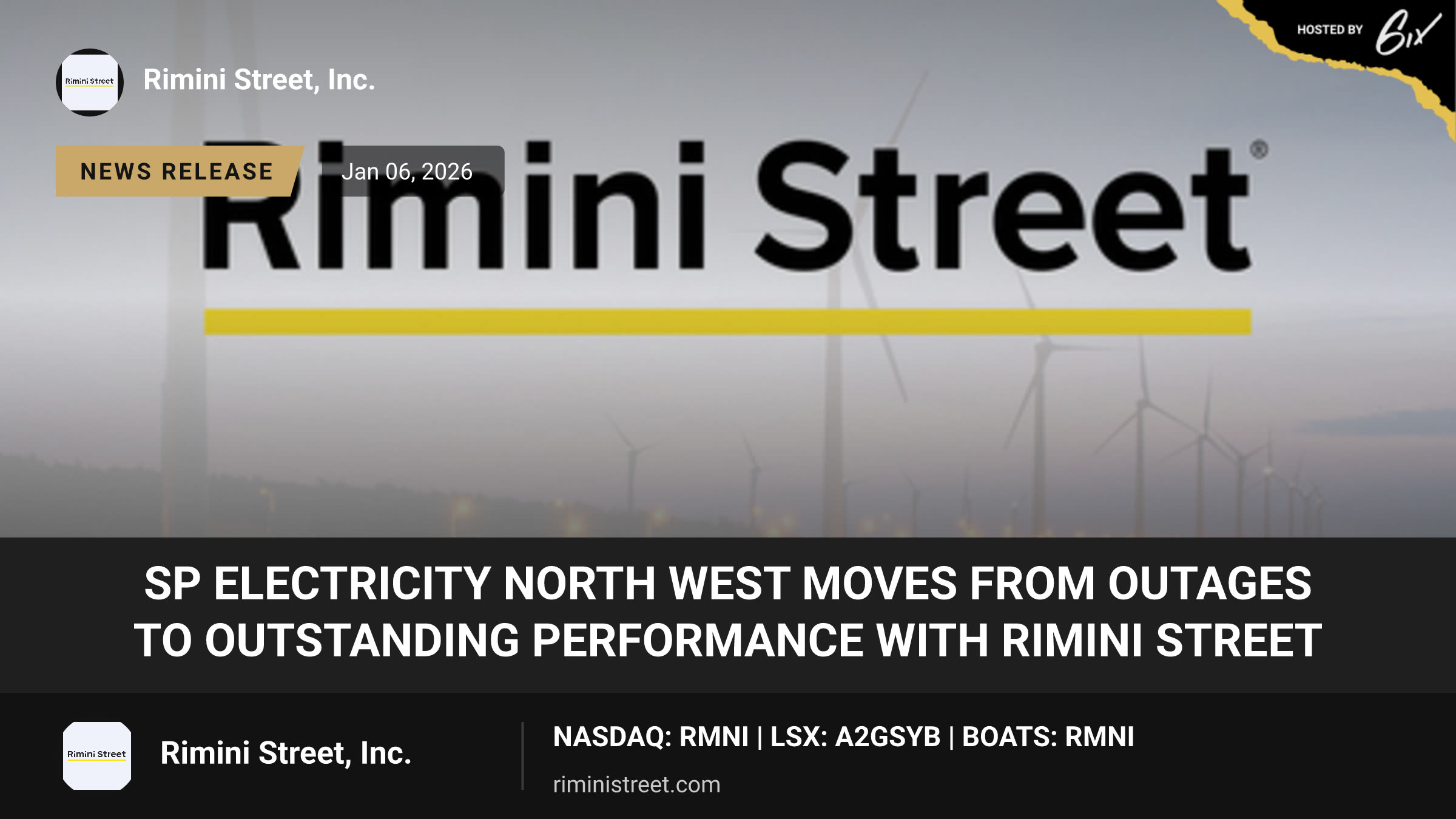 SP Electricity North West Moves from Outages to Outstanding Performance with Rimini Street