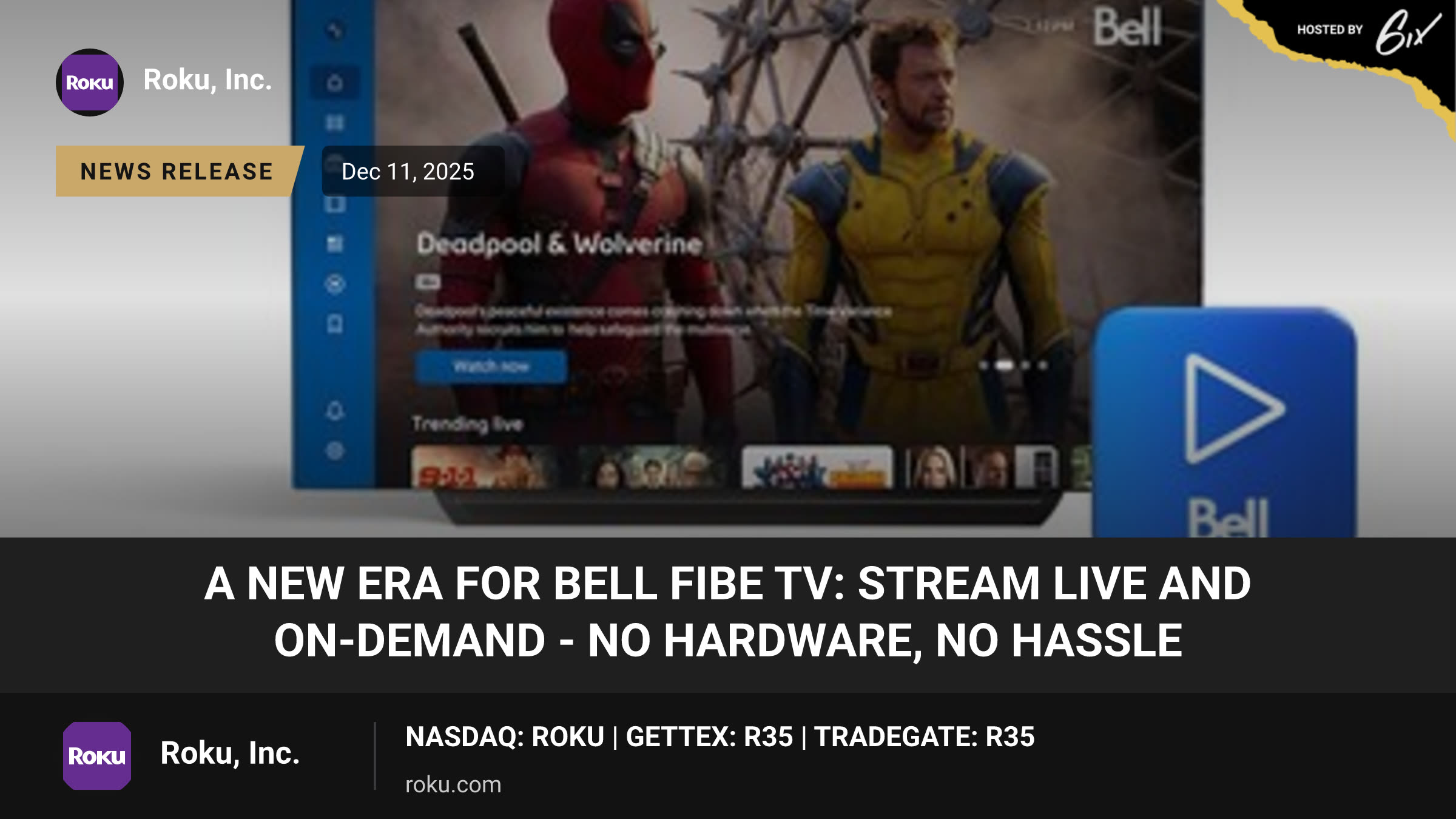 A new era for Bell Fibe TV: Stream live and on-demand - no hardware, no hassle