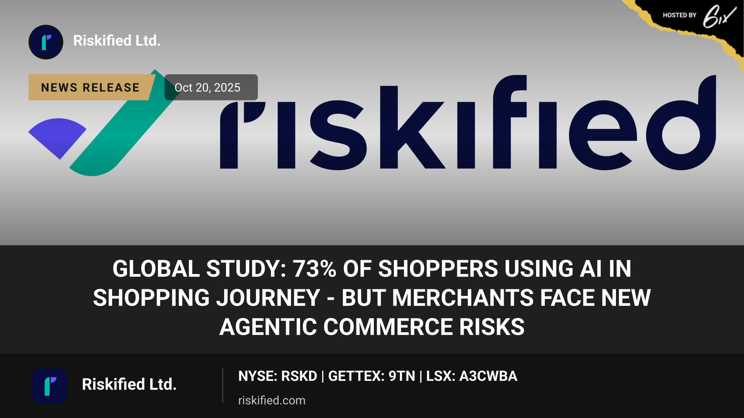 Global Study: 73% of Shoppers Using AI in Shopping Journey - But Merchants Face New Agentic Commerce Risks