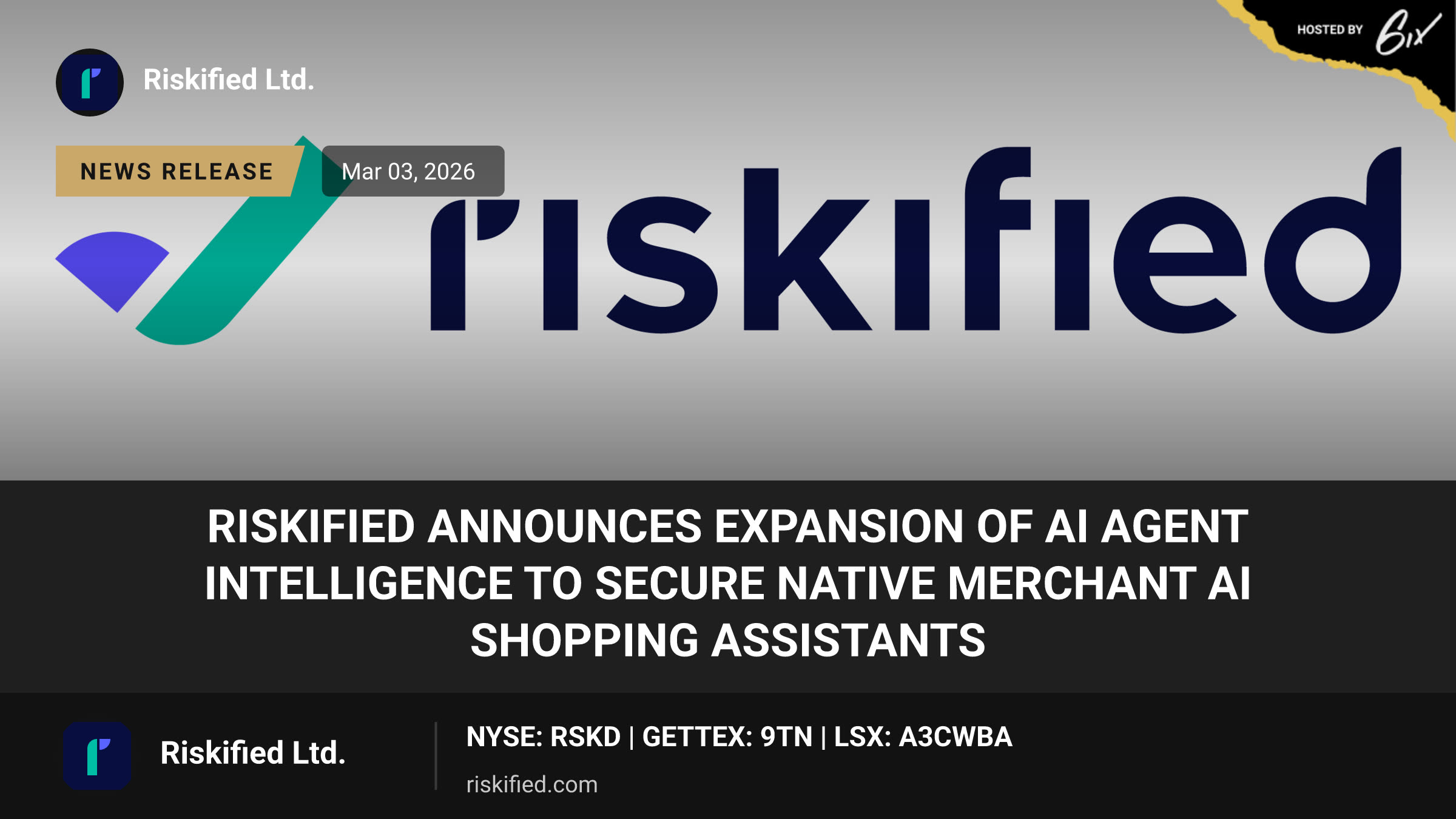 Riskified Announces Expansion of AI Agent Intelligence to Secure Native Merchant AI Shopping Assistants