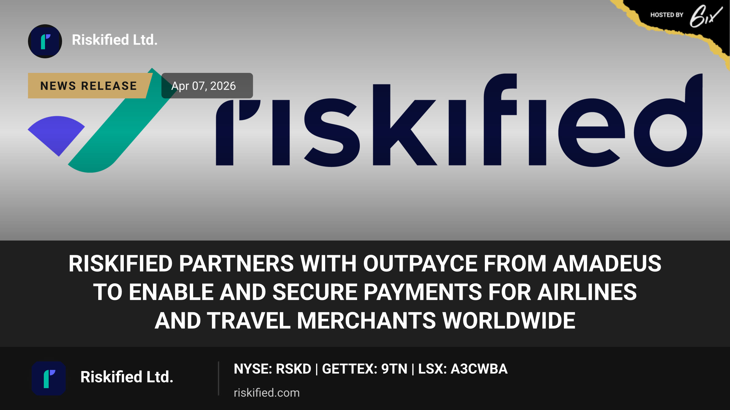 Riskified Partners with Outpayce from Amadeus to Enable and Secure Payments for Airlines and Travel Merchants Worldwide