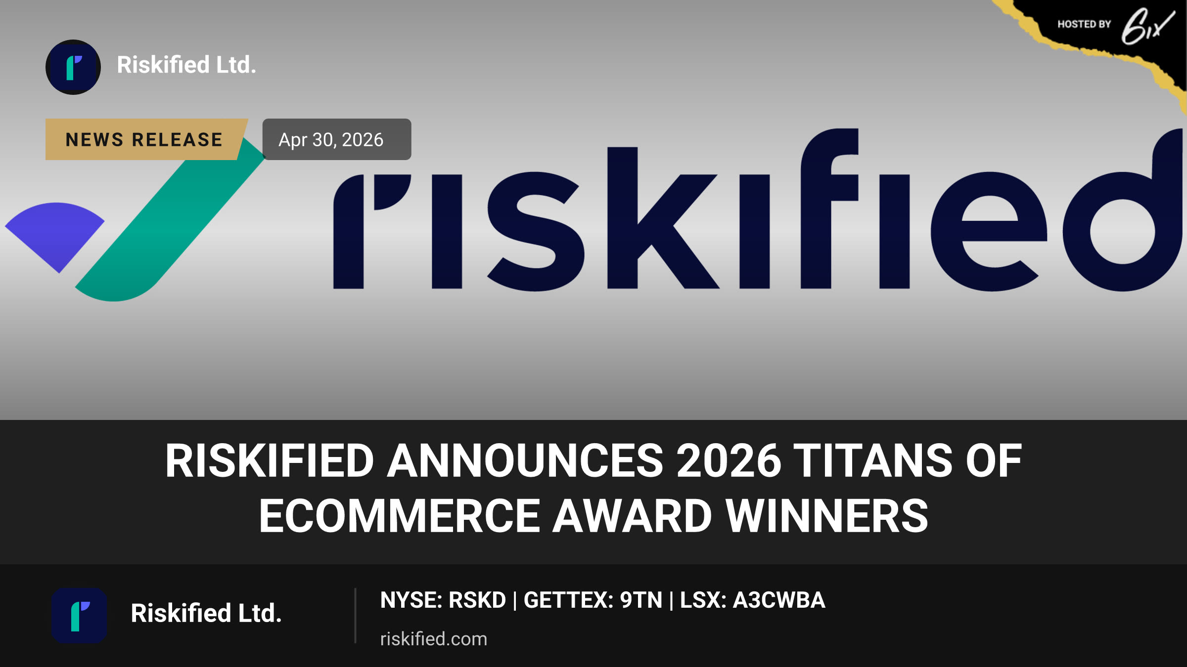 Riskified Announces 2026 Titans of Ecommerce Award Winners