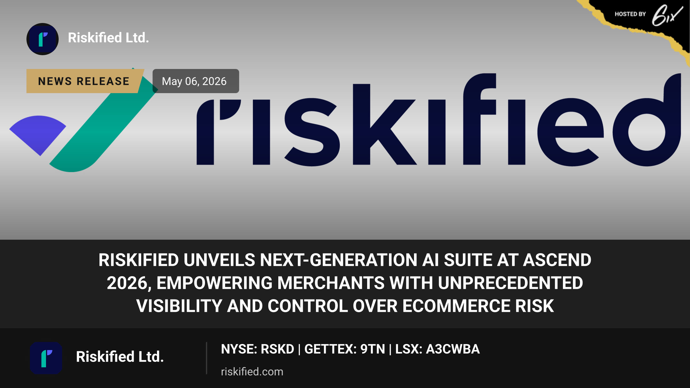Riskified Unveils Next-Generation AI Suite at Ascend 2026, Empowering Merchants with Unprecedented Visibility and Control Over Ecommerce Risk