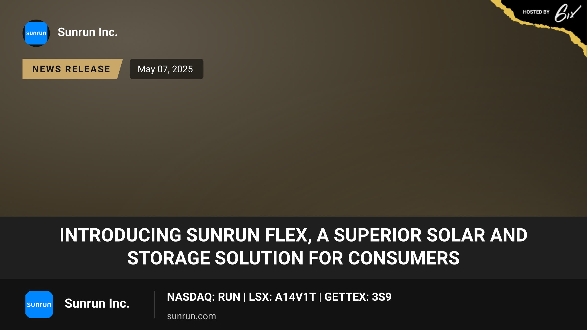 Introducing Sunrun Flex, a Superior Solar and Storage Solution for Consumers