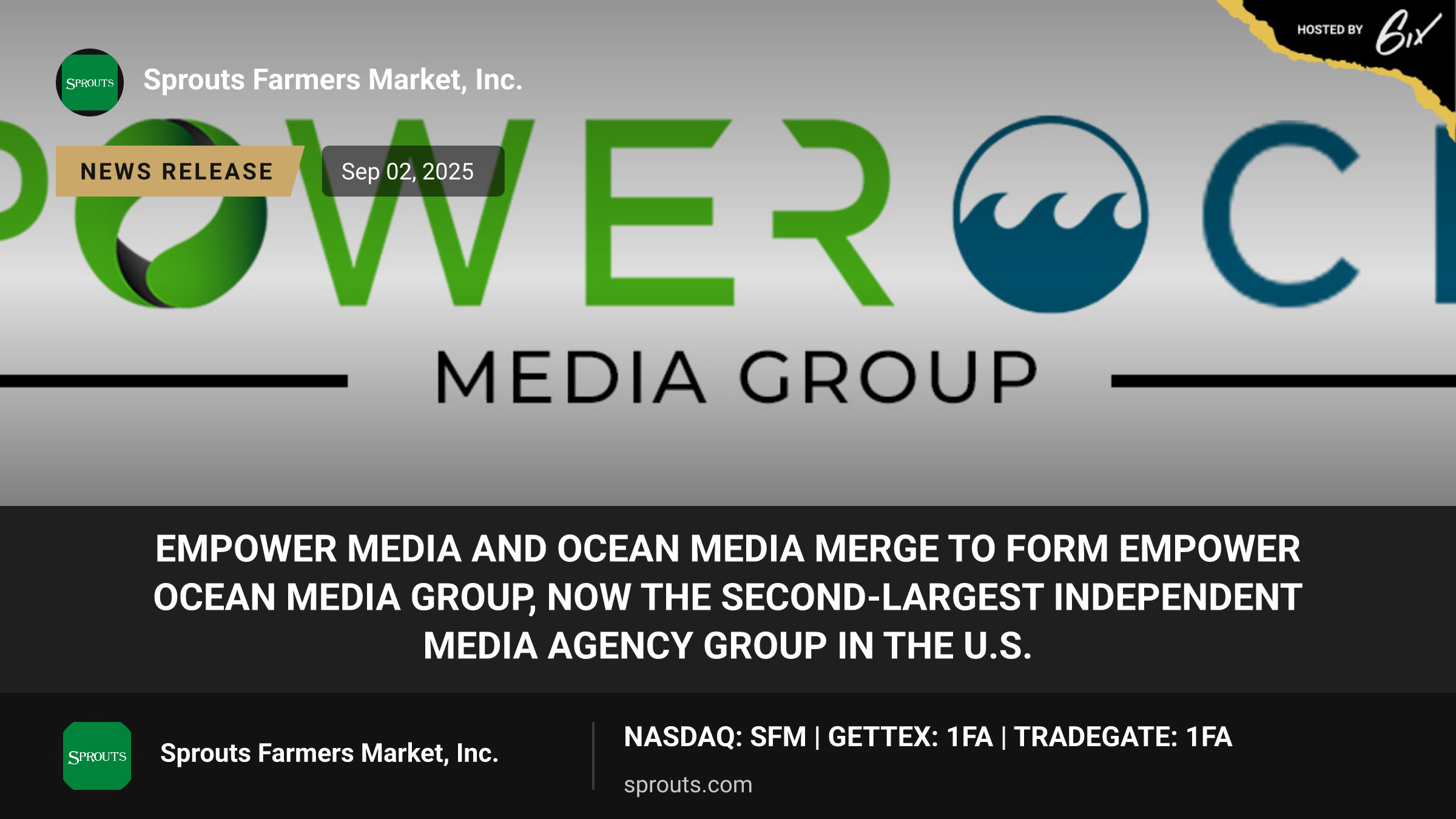 Empower Media and Ocean Media Merge to Form Empower Ocean Media Group, Now the Second-Largest Independent Media Agency Group in the U.S.