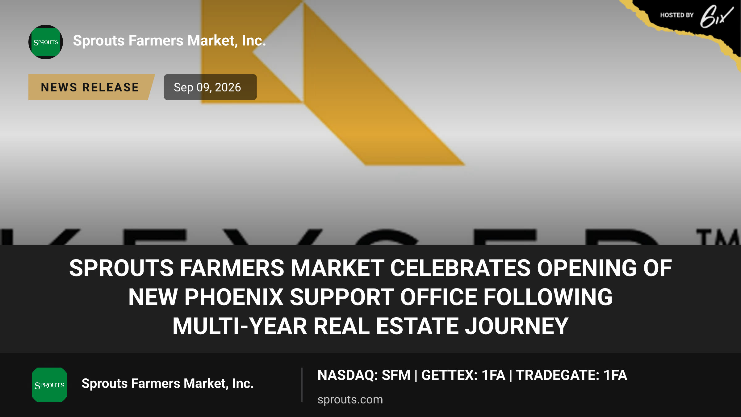 Sprouts Farmers Market Celebrates Opening of New Phoenix Support Office Following Multi-Year Real Estate Journey