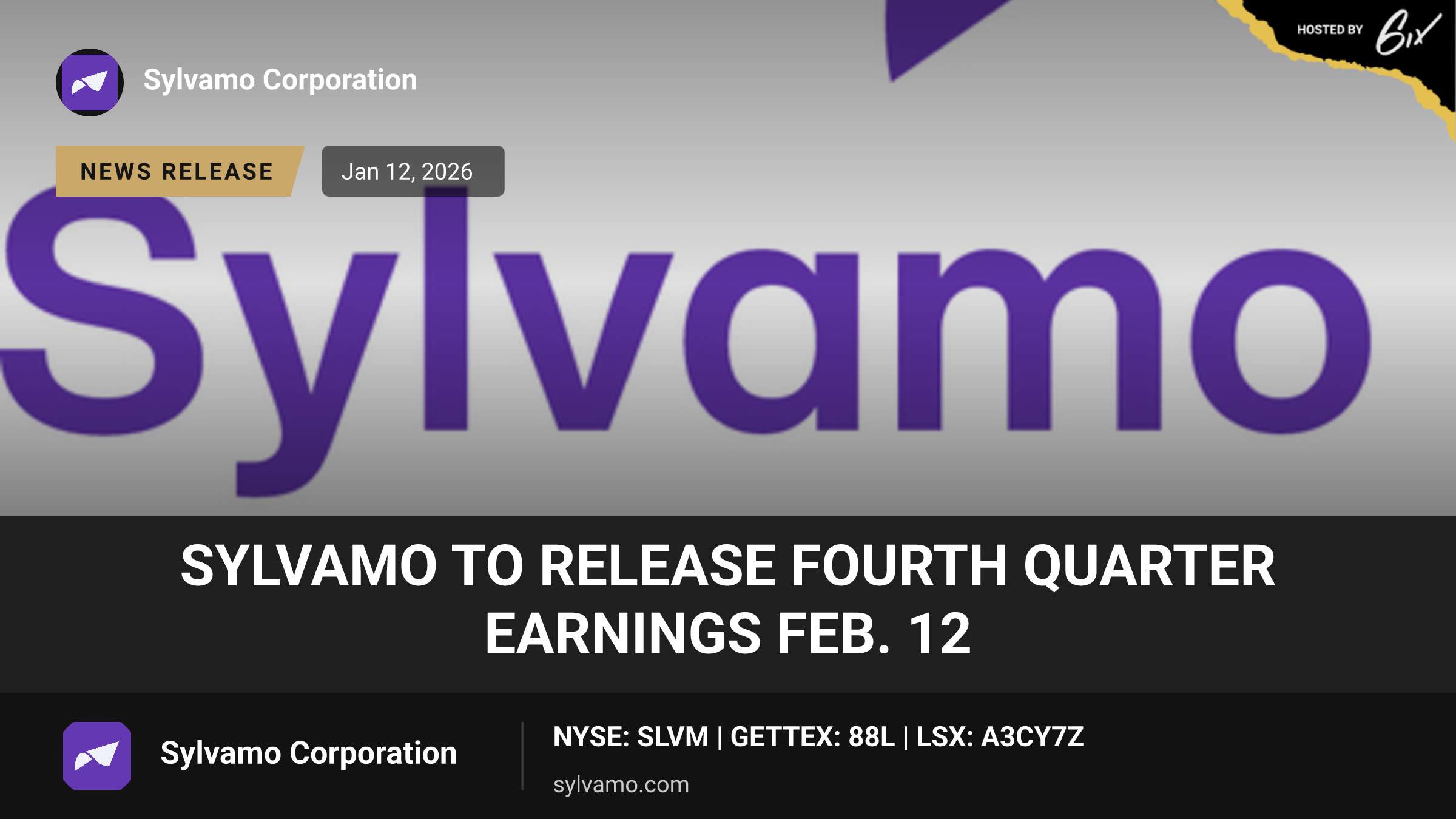 Sylvamo to Release Fourth Quarter Earnings Feb. 12