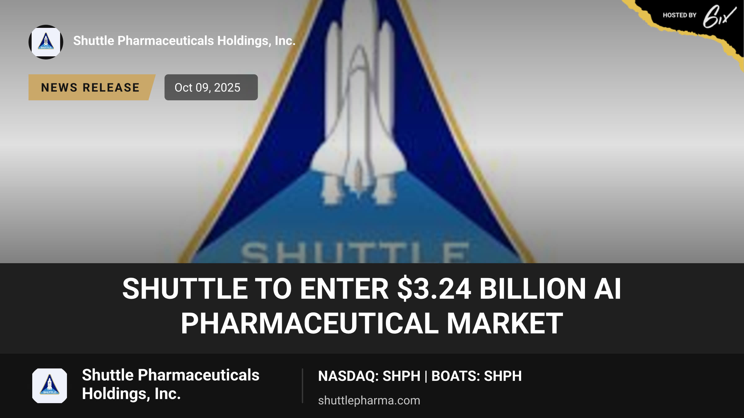 Shuttle to Enter $3.24 Billion AI Pharmaceutical Market