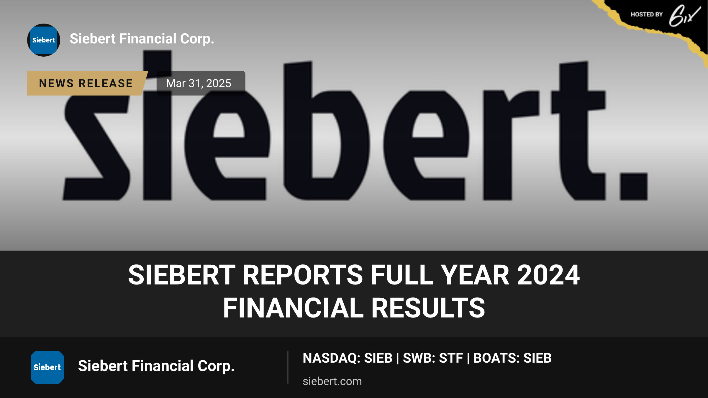 Siebert Reports Full Year 2024 Financial Results