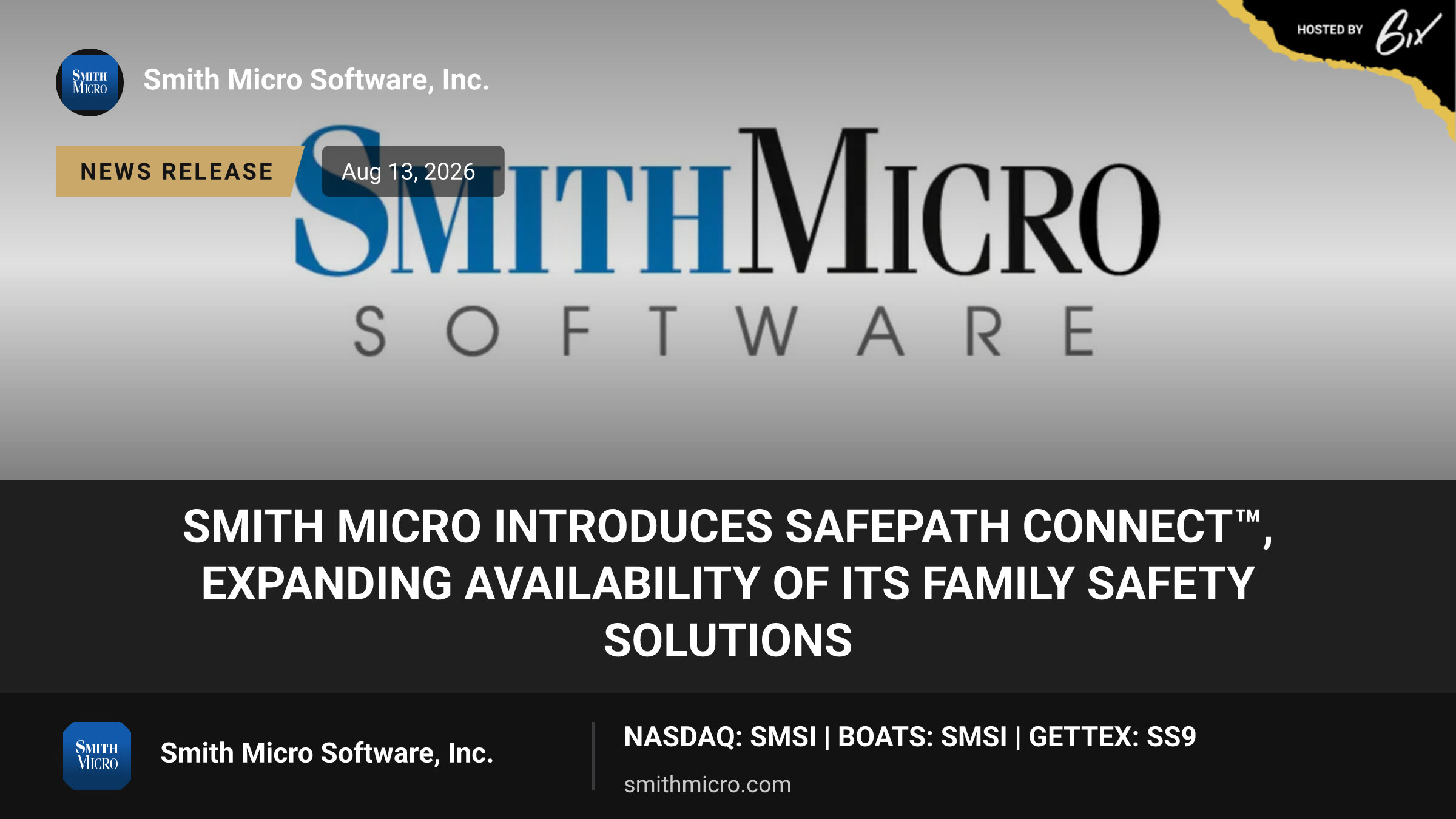 Smith Micro Introduces SafePath Connect™, Expanding Availability of its Family Safety Solutions
