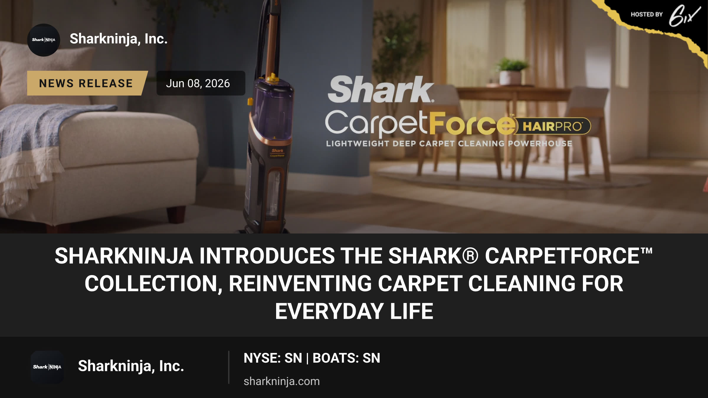 SharkNinja Introduces the Shark® CarpetForce™ Collection, Reinventing Carpet Cleaning for Everyday Life