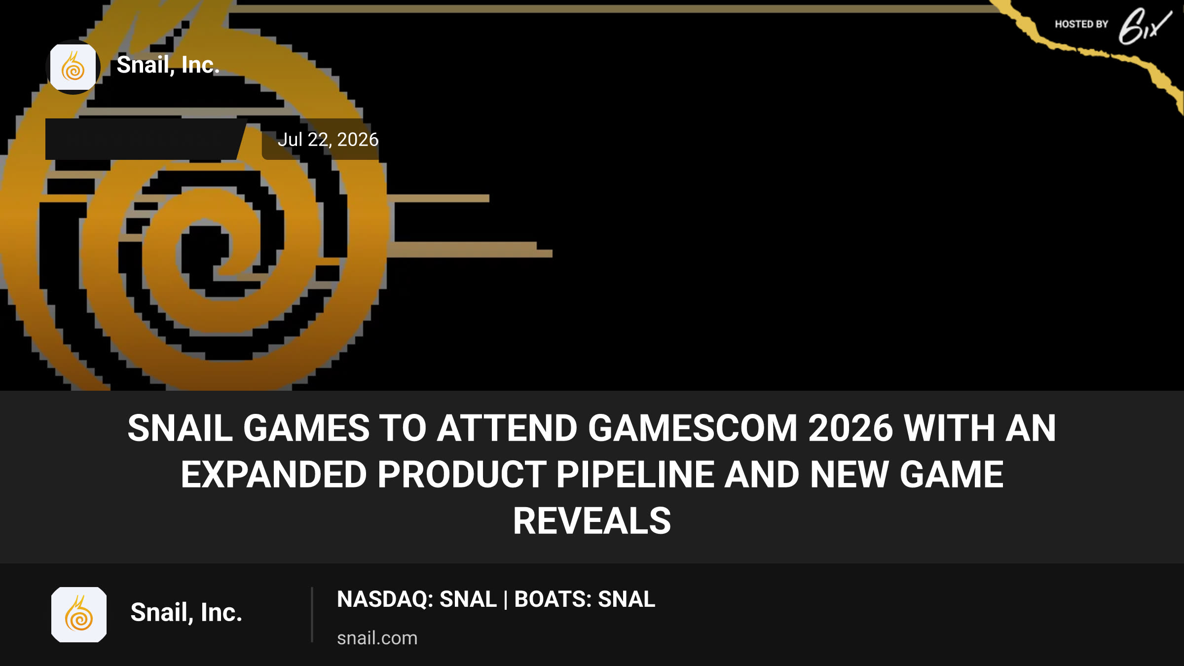 Snail Games to Attend Gamescom 2026 with an Expanded Product Pipeline and New Game Reveals