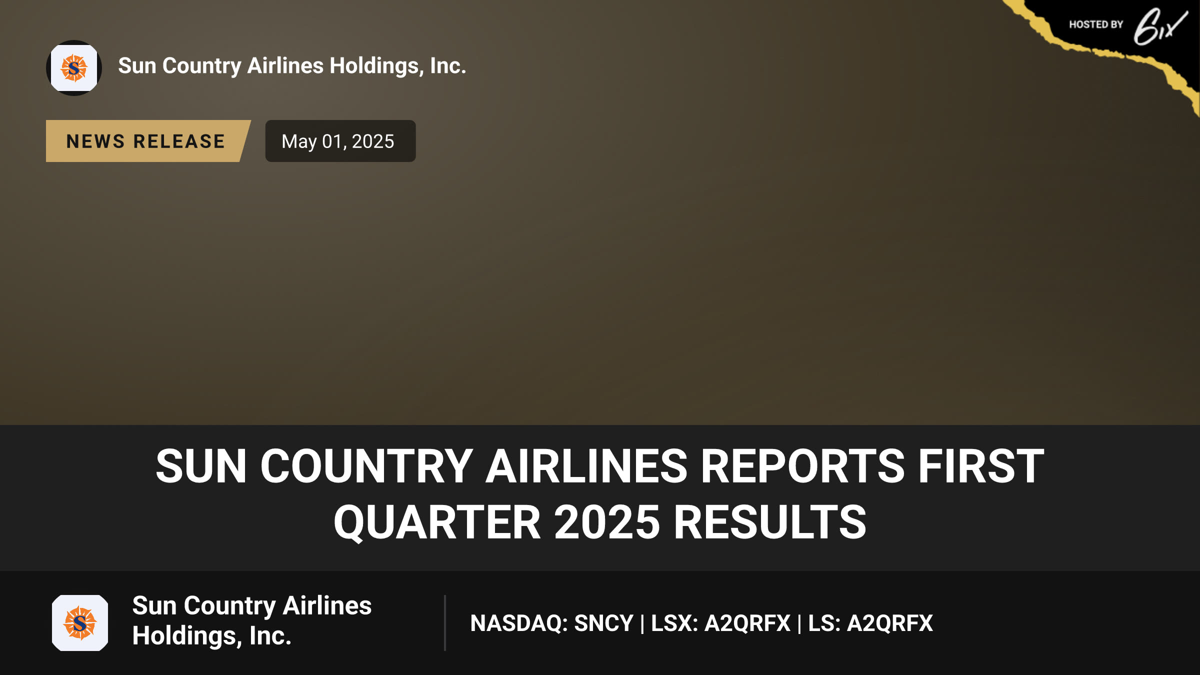 Sun Country Airlines Reports First Quarter 2025 Results
