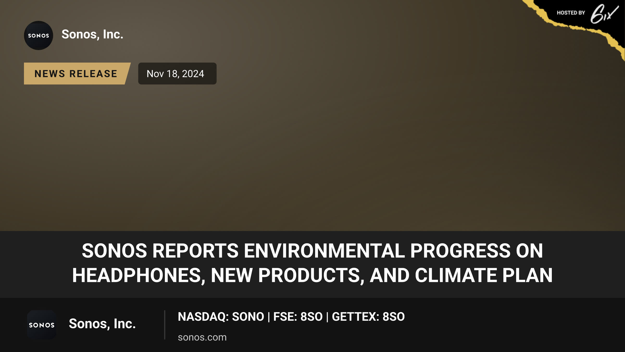 Sonos Reports Environmental Progress On Headphones, New Products, and Climate Plan