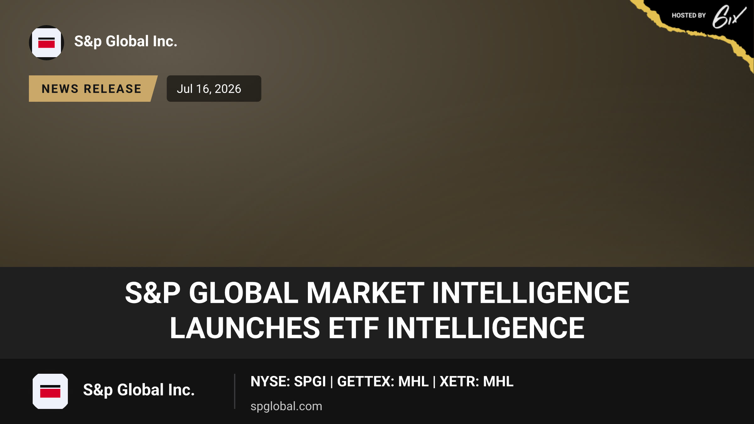 S&P Global Market Intelligence Launches ETF Intelligence