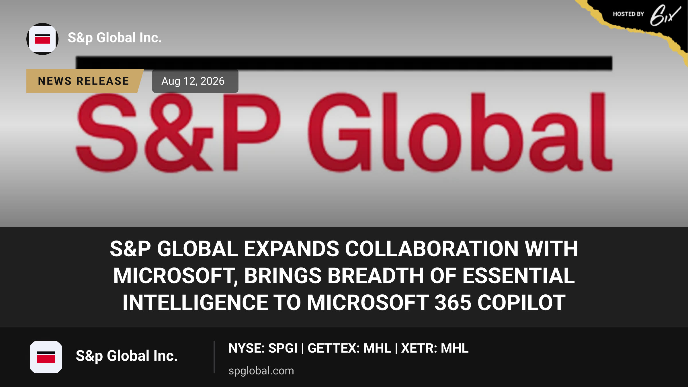 S&P Global Expands Collaboration with Microsoft, Brings Breadth of Essential Intelligence to Microsoft 365 Copilot