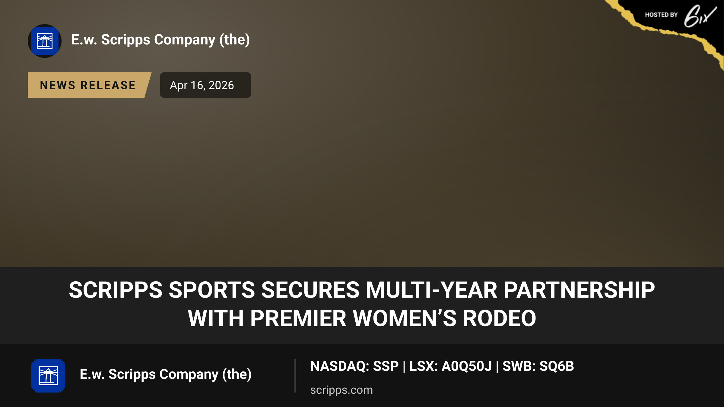 Scripps Sports secures multi-year partnership with Premier Women’s Rodeo