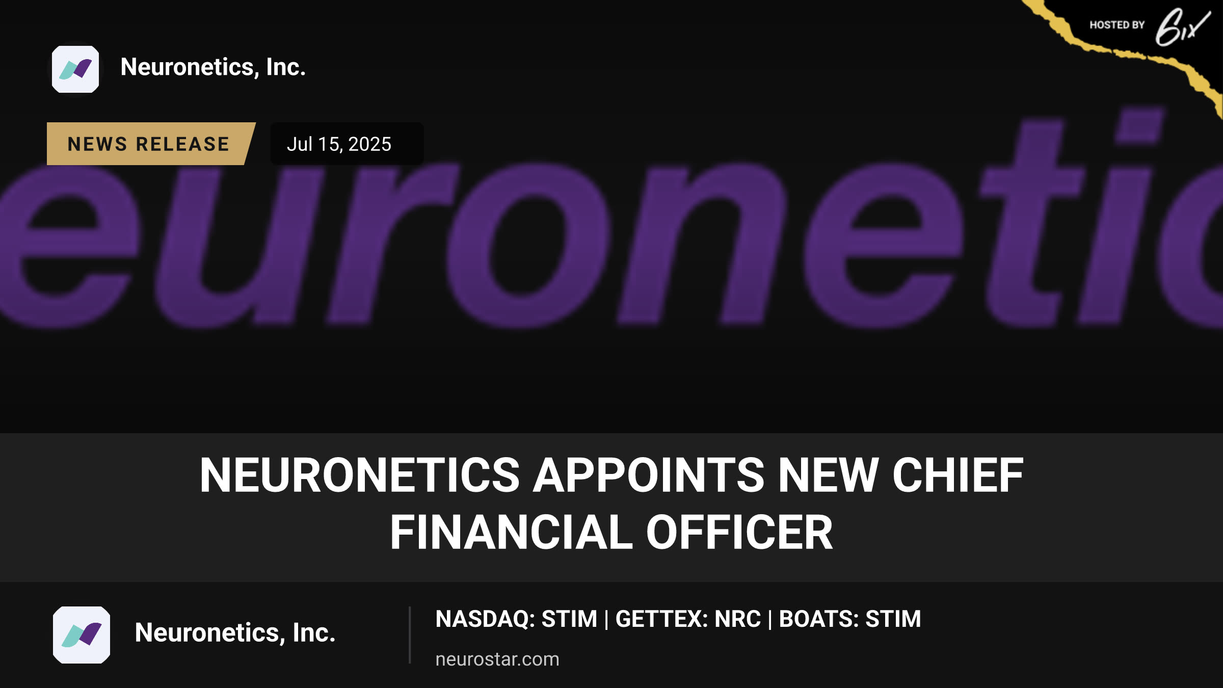 Neuronetics Appoints New Chief Financial Officer