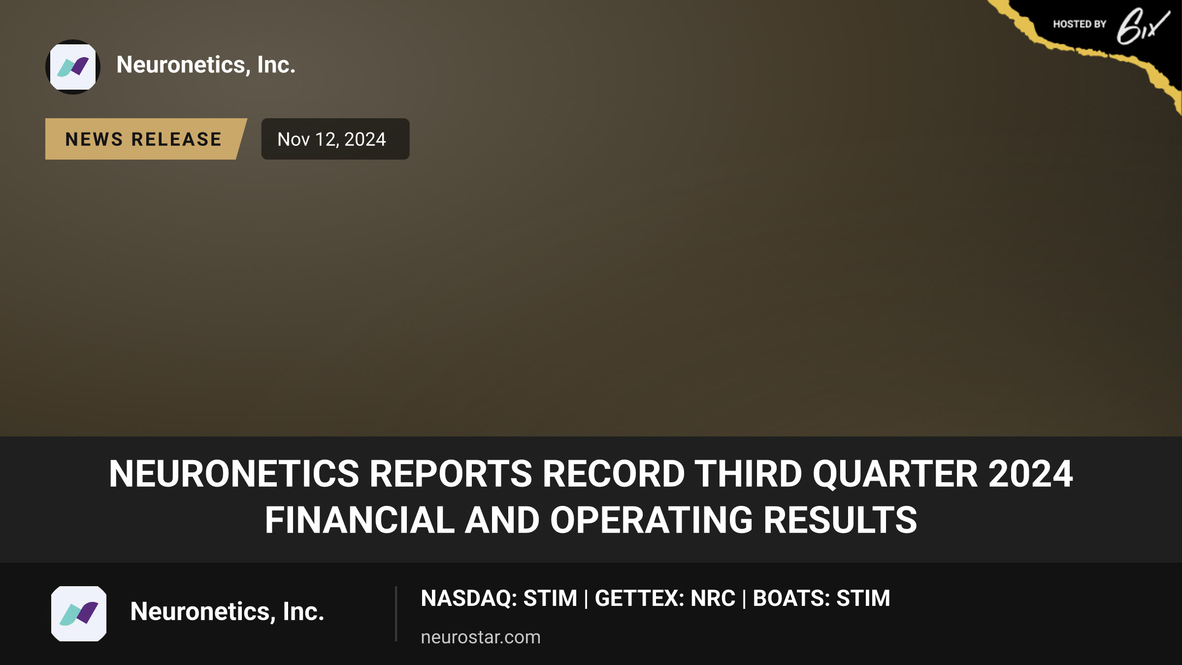 Neuronetics Reports Record Third Quarter 2024 Financial and Operating Results