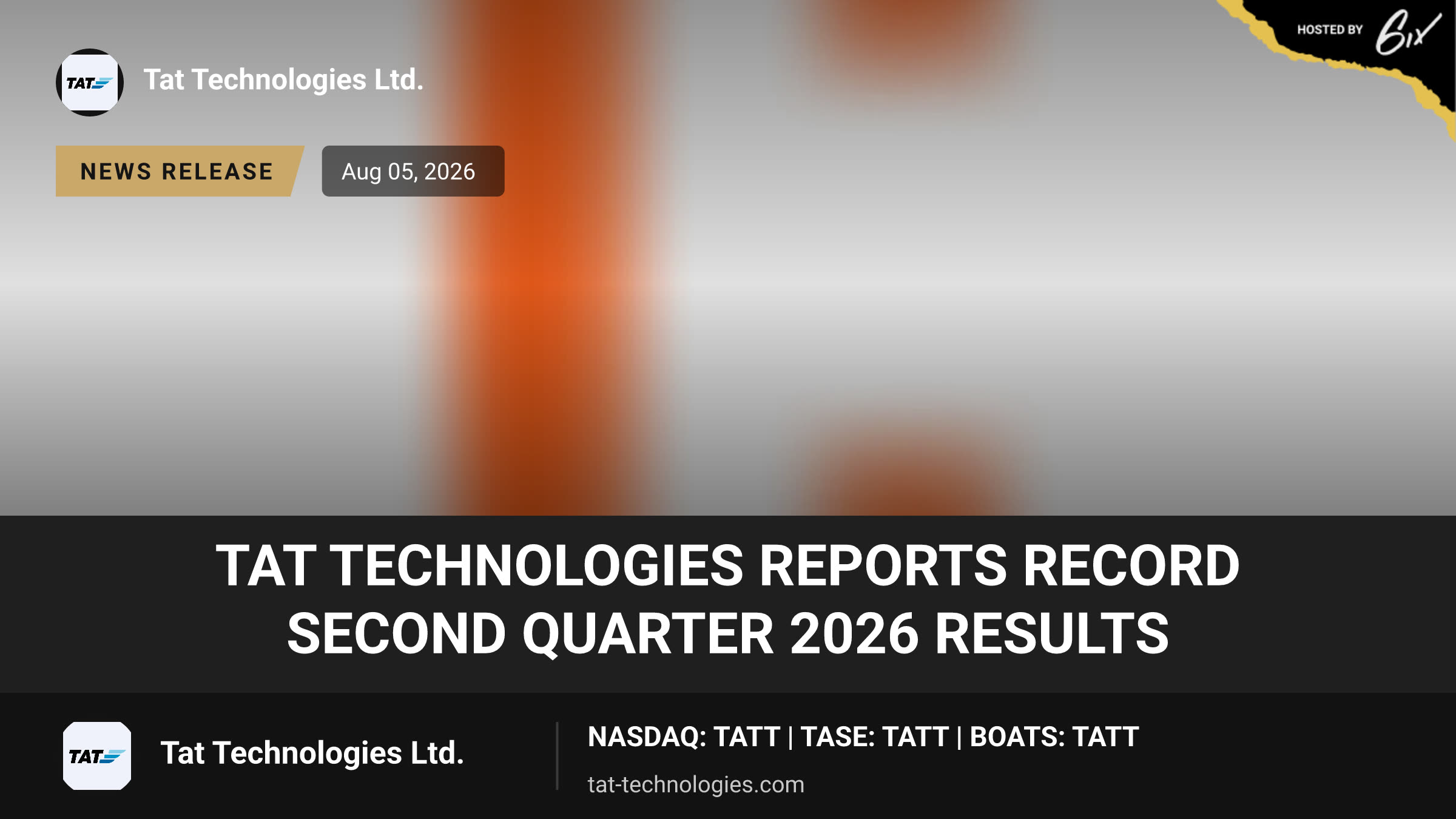 TAT Technologies Reports Record Second Quarter 2026 Results
