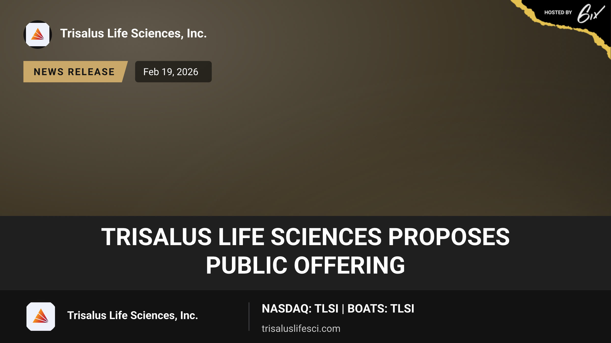 TriSalus Life Sciences Proposes Public Offering
