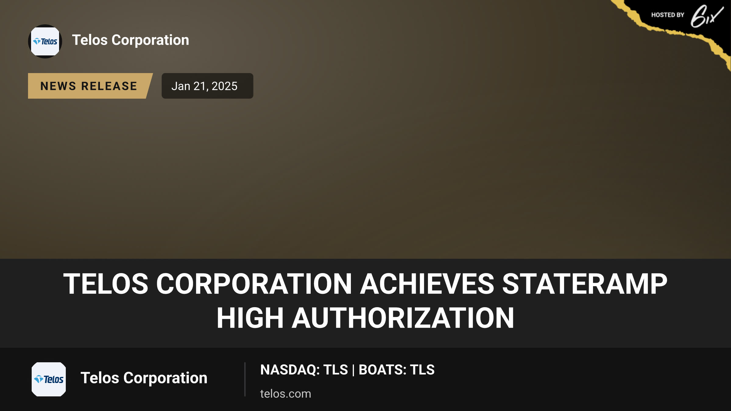Telos Corporation Achieves StateRAMP High Authorization