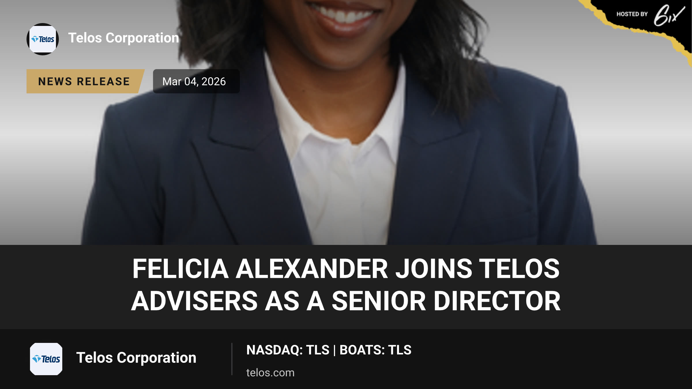 Felicia Alexander Joins Telos Advisers as a Senior Director