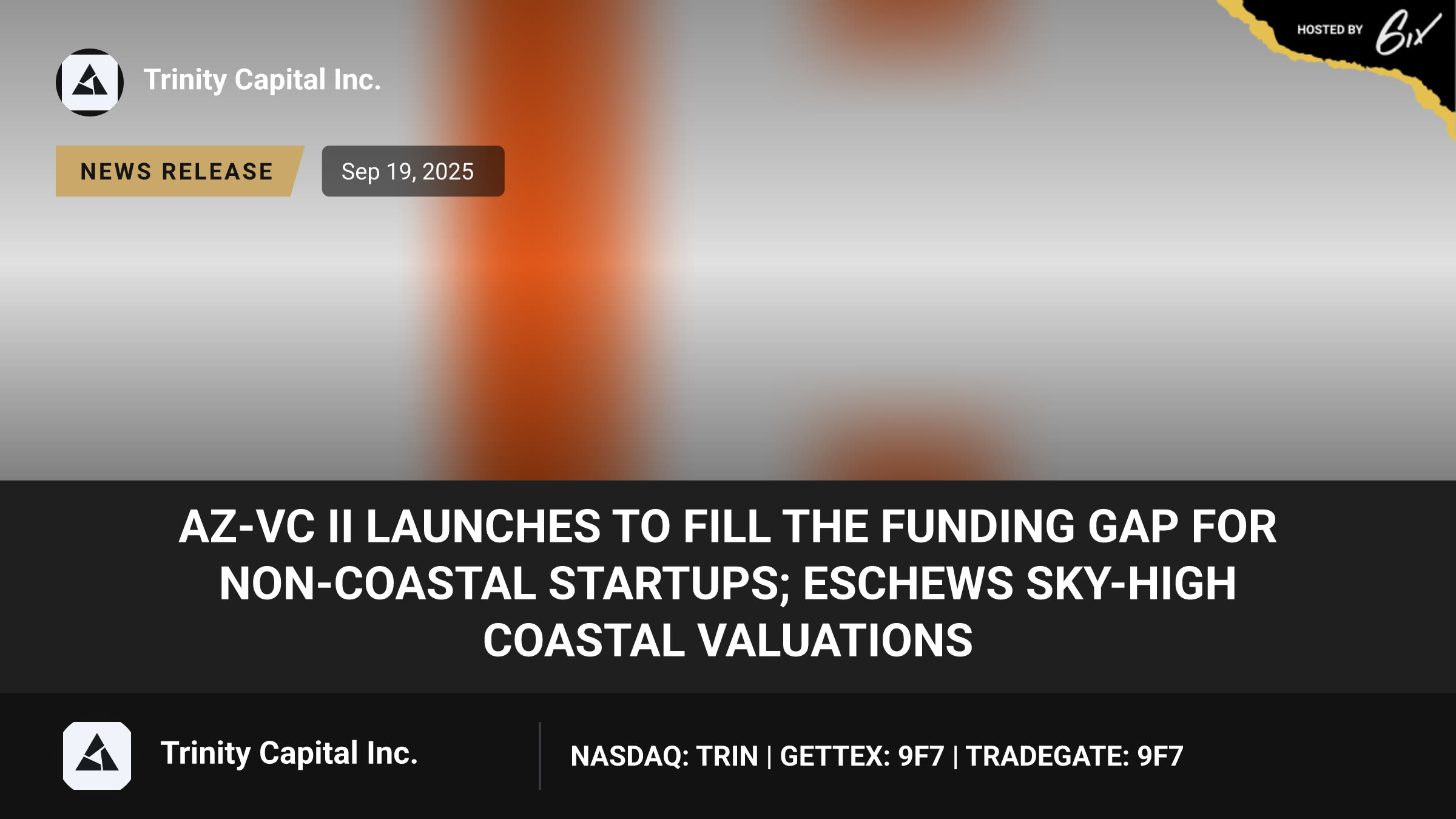 AZ-VC II Launches to Fill The Funding Gap For Non-Coastal Startups; Eschews Sky-High Coastal Valuations
