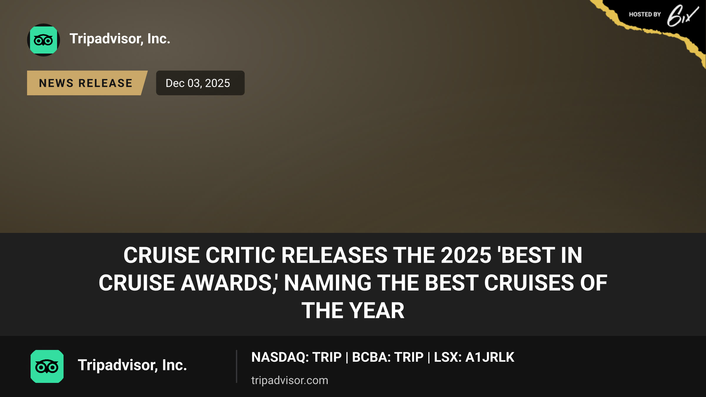 Cruise Critic Releases the 2025 'Best in Cruise Awards,' Naming the Best Cruises of the Year