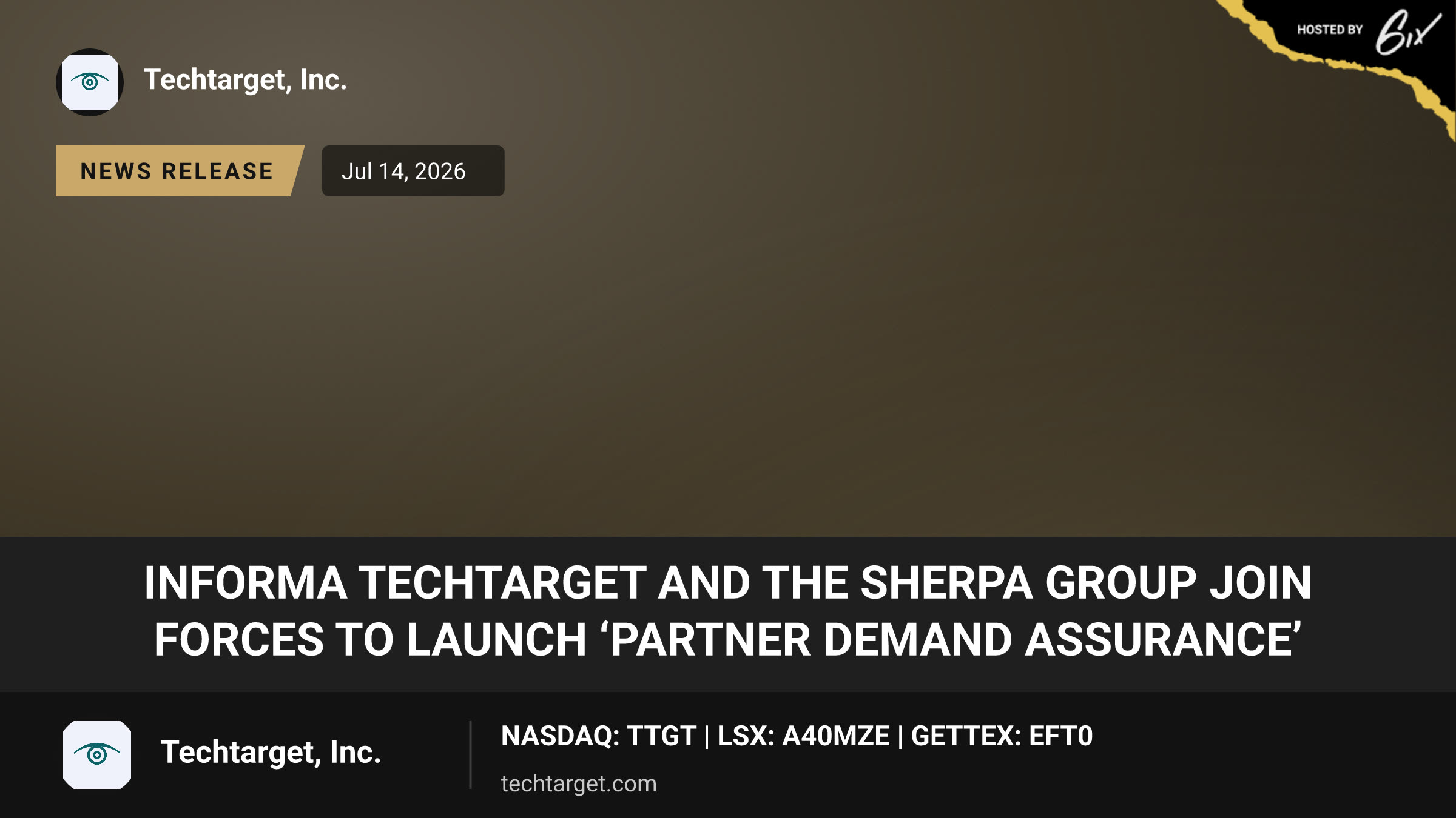 Informa TechTarget and The Sherpa Group Join Forces to Launch ‘Partner Demand Assurance’