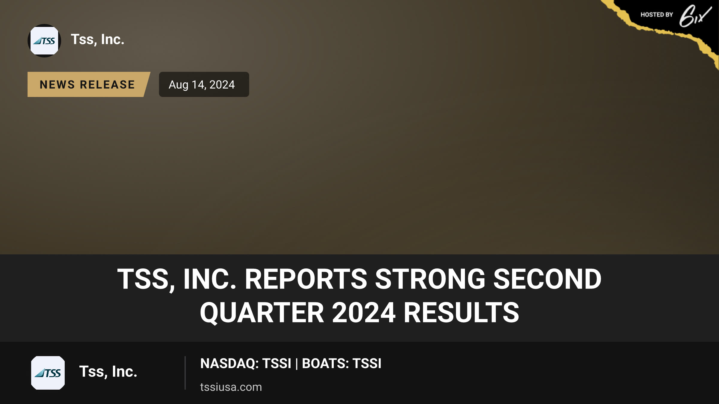 TSS, Inc. Reports Strong Second Quarter 2024 Results