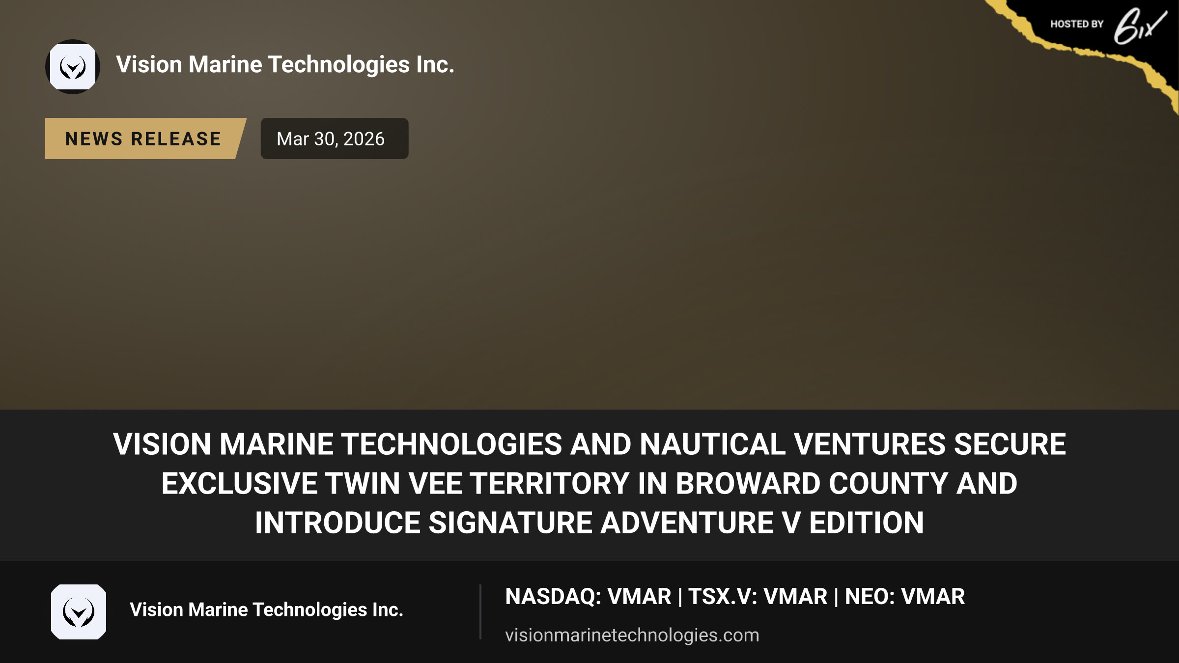 Vision Marine Technologies and Nautical Ventures Secure Exclusive Twin Vee Territory in Broward County and Introduce Signature Adventure V Edition