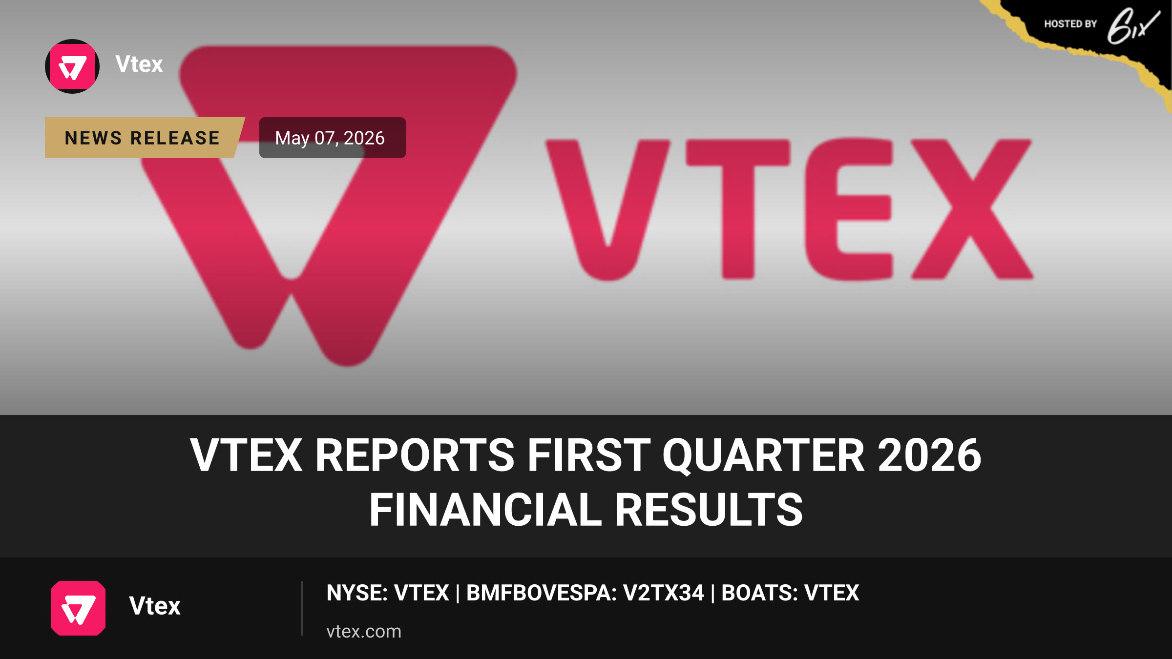 VTEX Reports First Quarter 2026 Financial Results