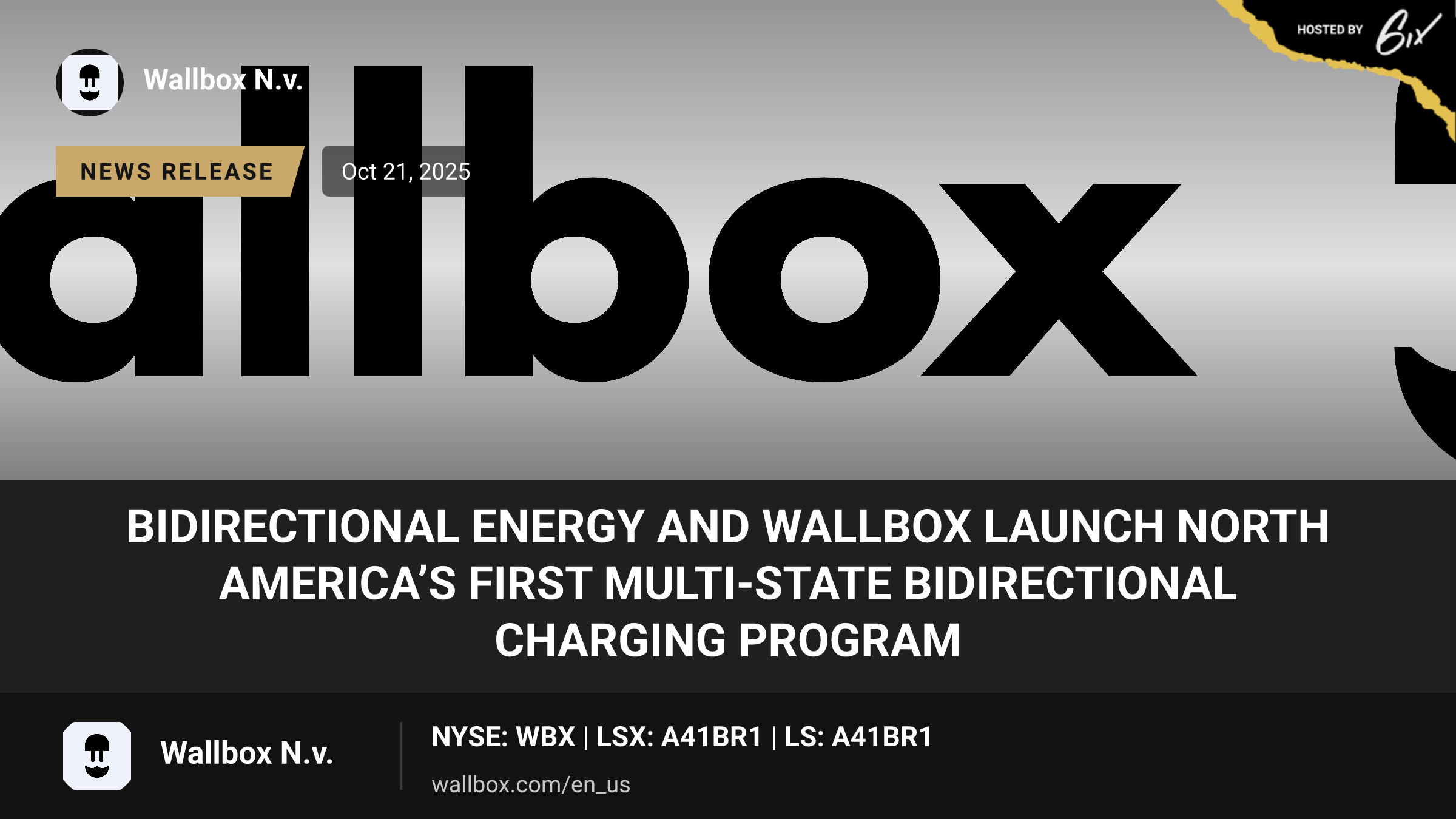 Bidirectional Energy and Wallbox Launch North America’s First Multi-State Bidirectional Charging Program
