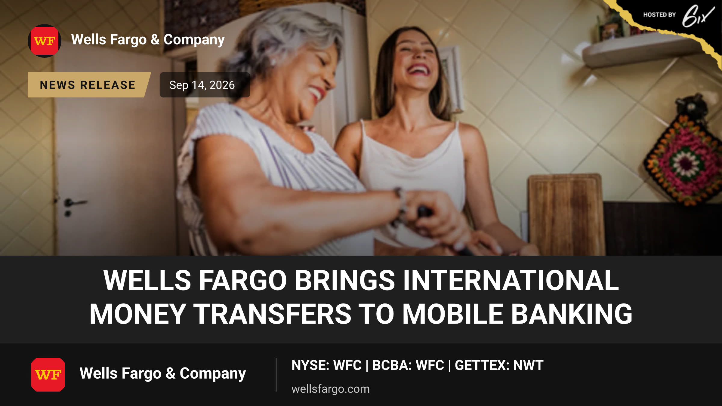 Wells Fargo Brings International Money Transfers to Mobile Banking