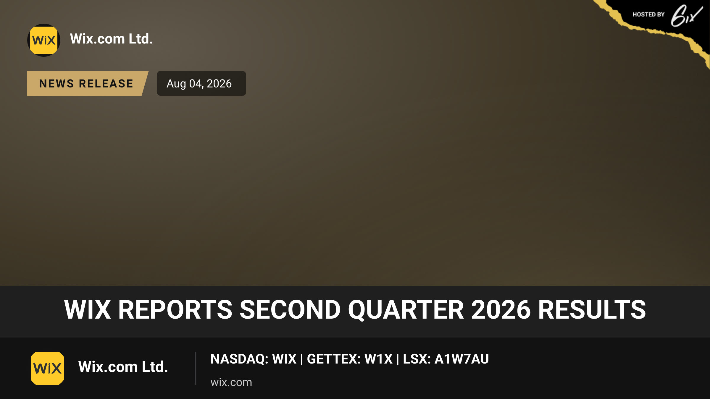 Wix Reports Second Quarter 2026 Results