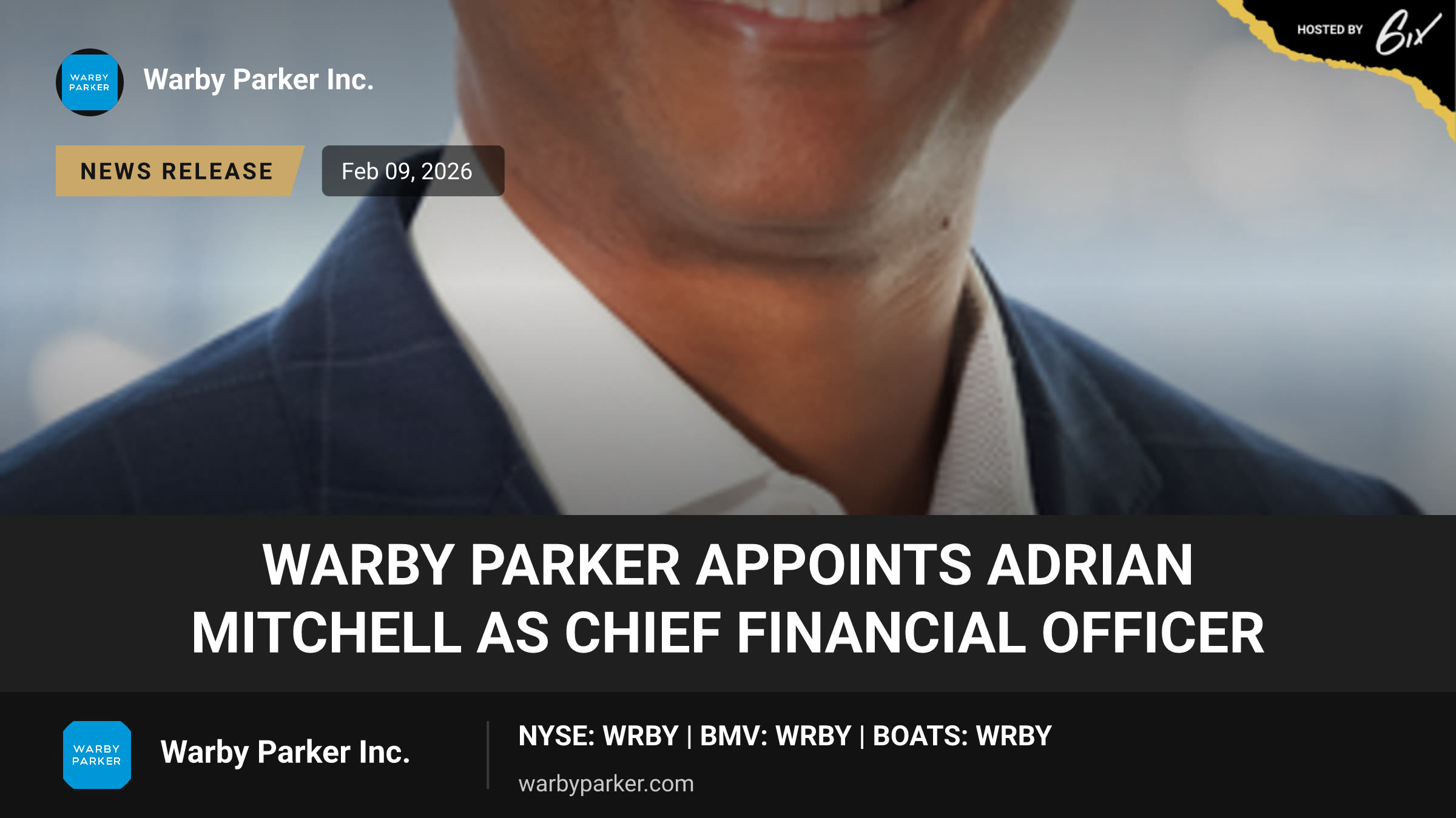 Warby Parker Appoints Adrian Mitchell as Chief Financial Officer