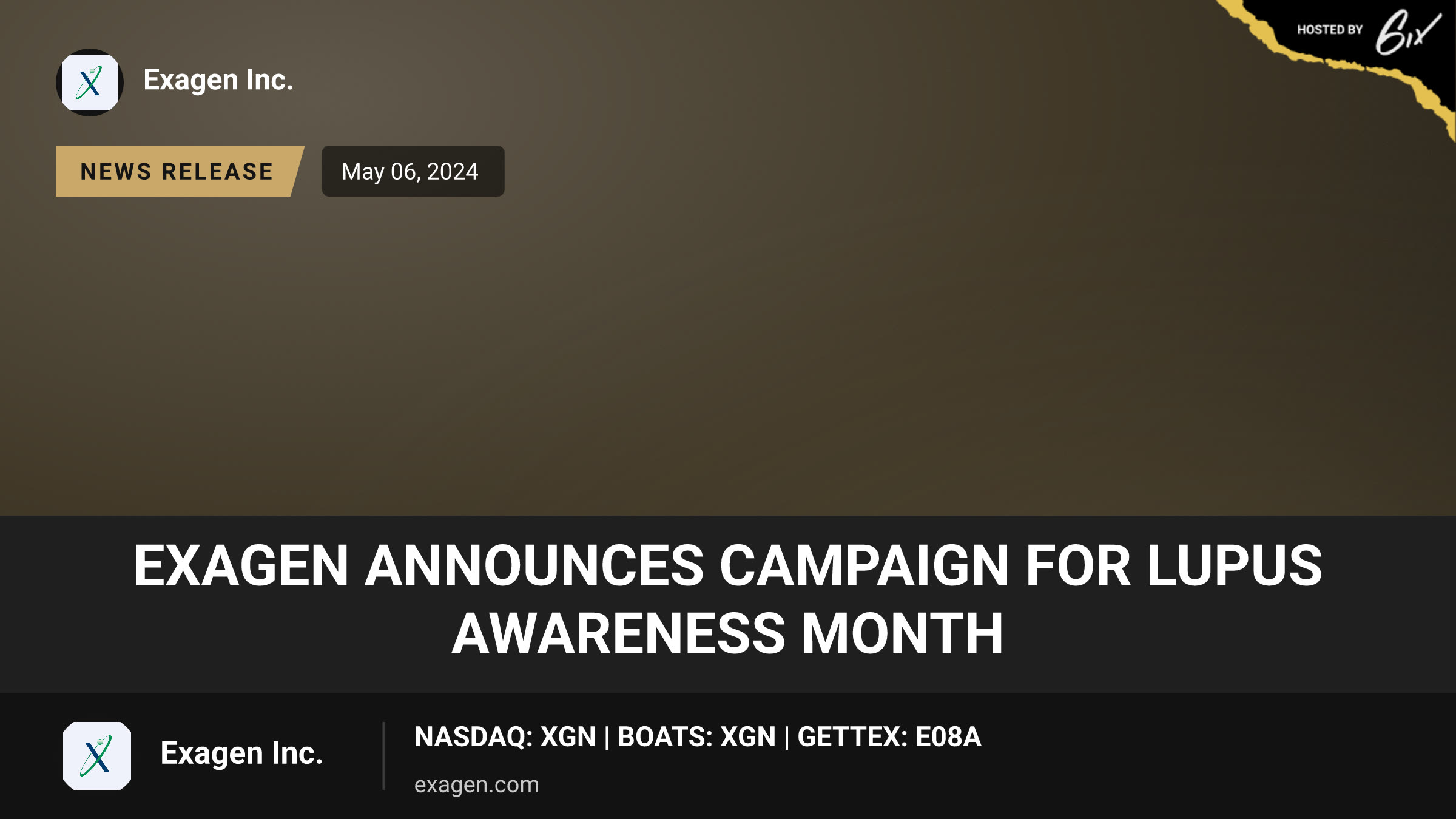 Exagen Announces Campaign for Lupus Awareness Month
