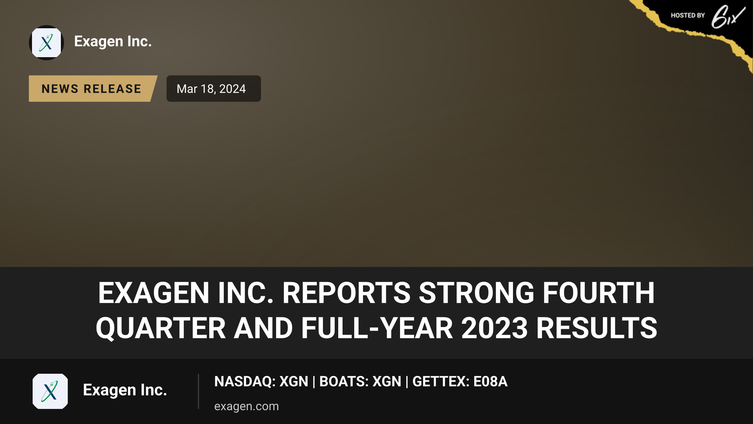 Exagen Inc. Reports Strong Fourth Quarter and Full-Year 2023 Results