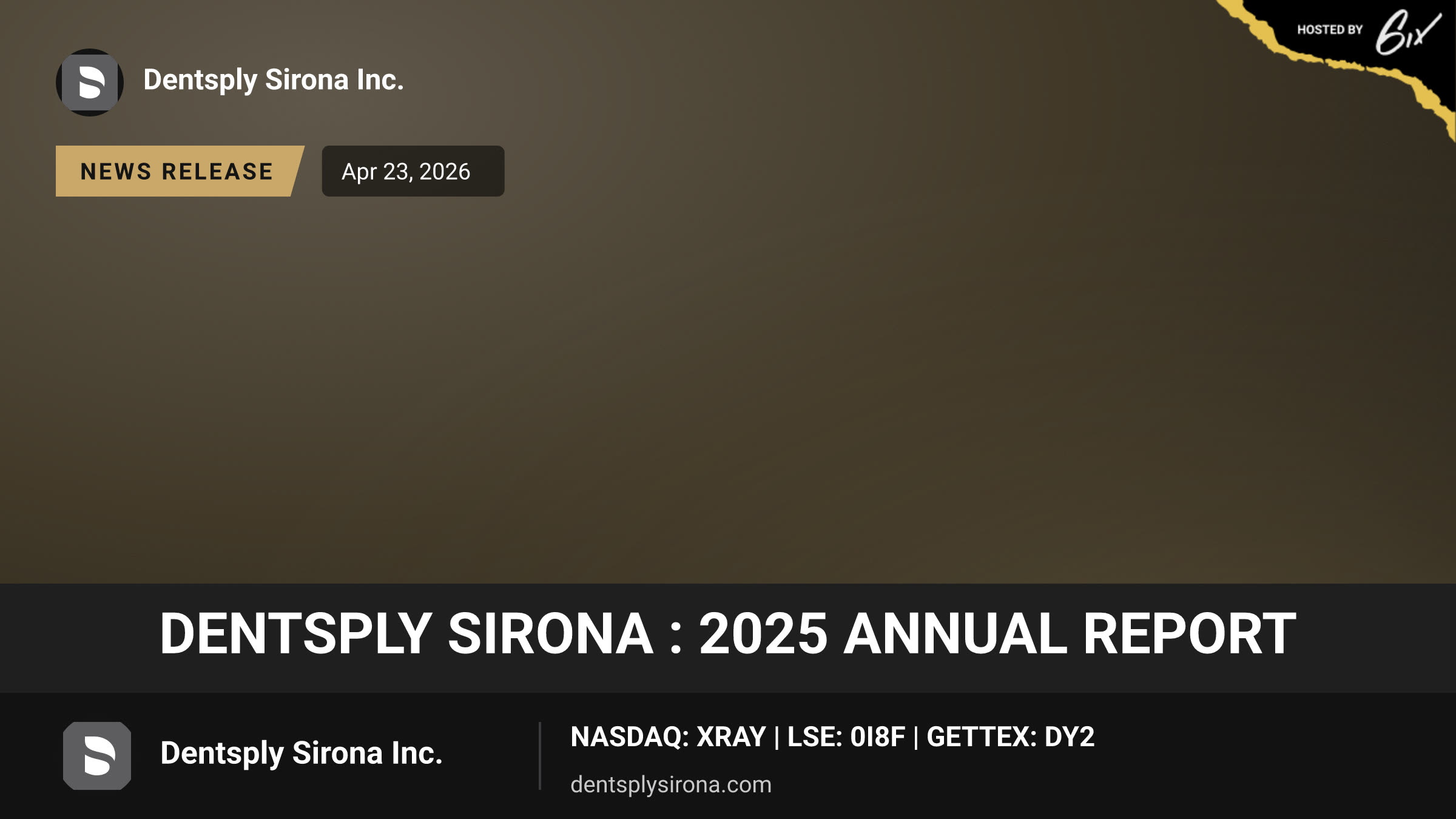 DENTSPLY SIRONA : 2025 Annual Report