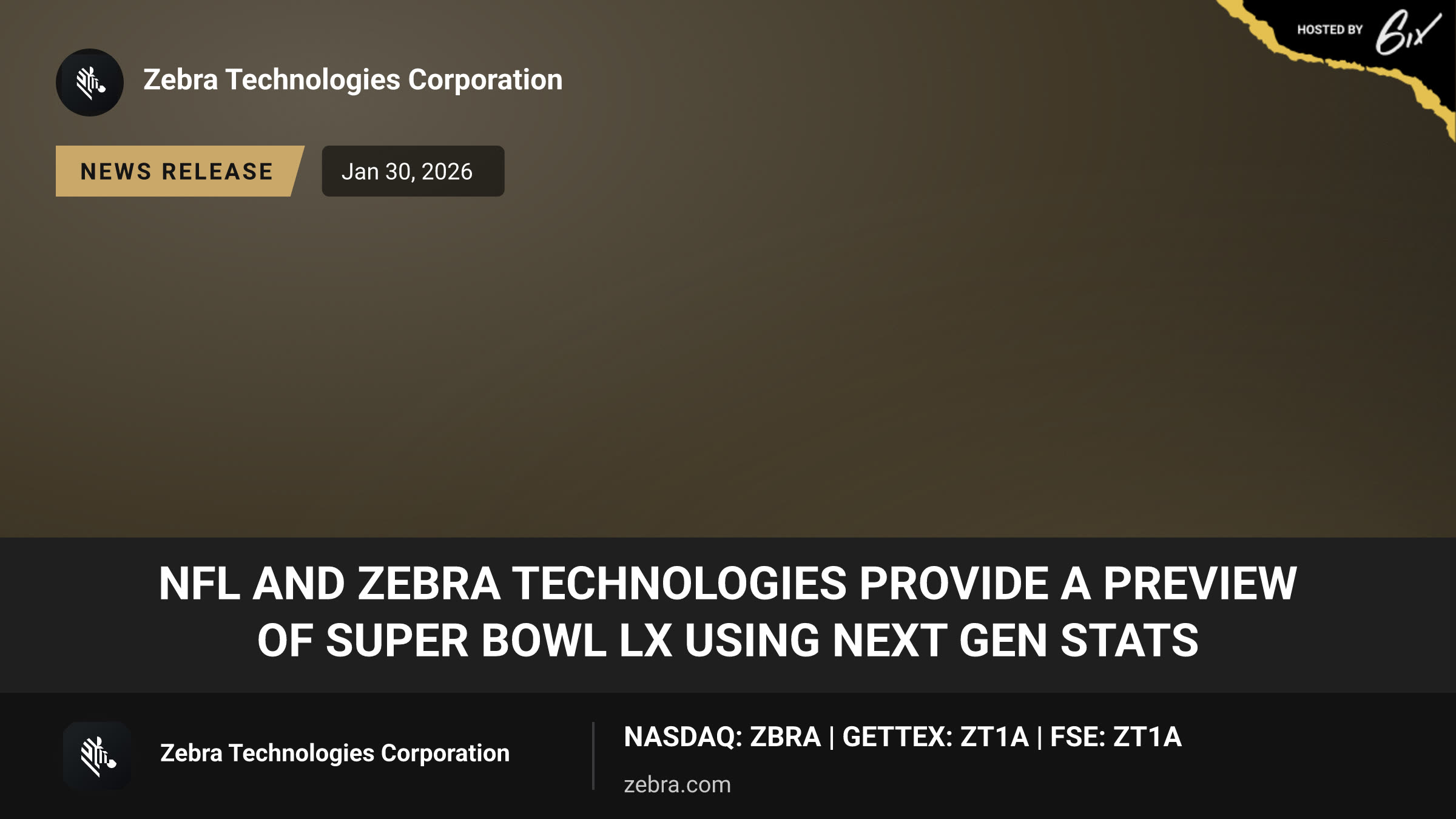 NFL and Zebra Technologies Provide a Preview of Super Bowl LX Using Next Gen Stats