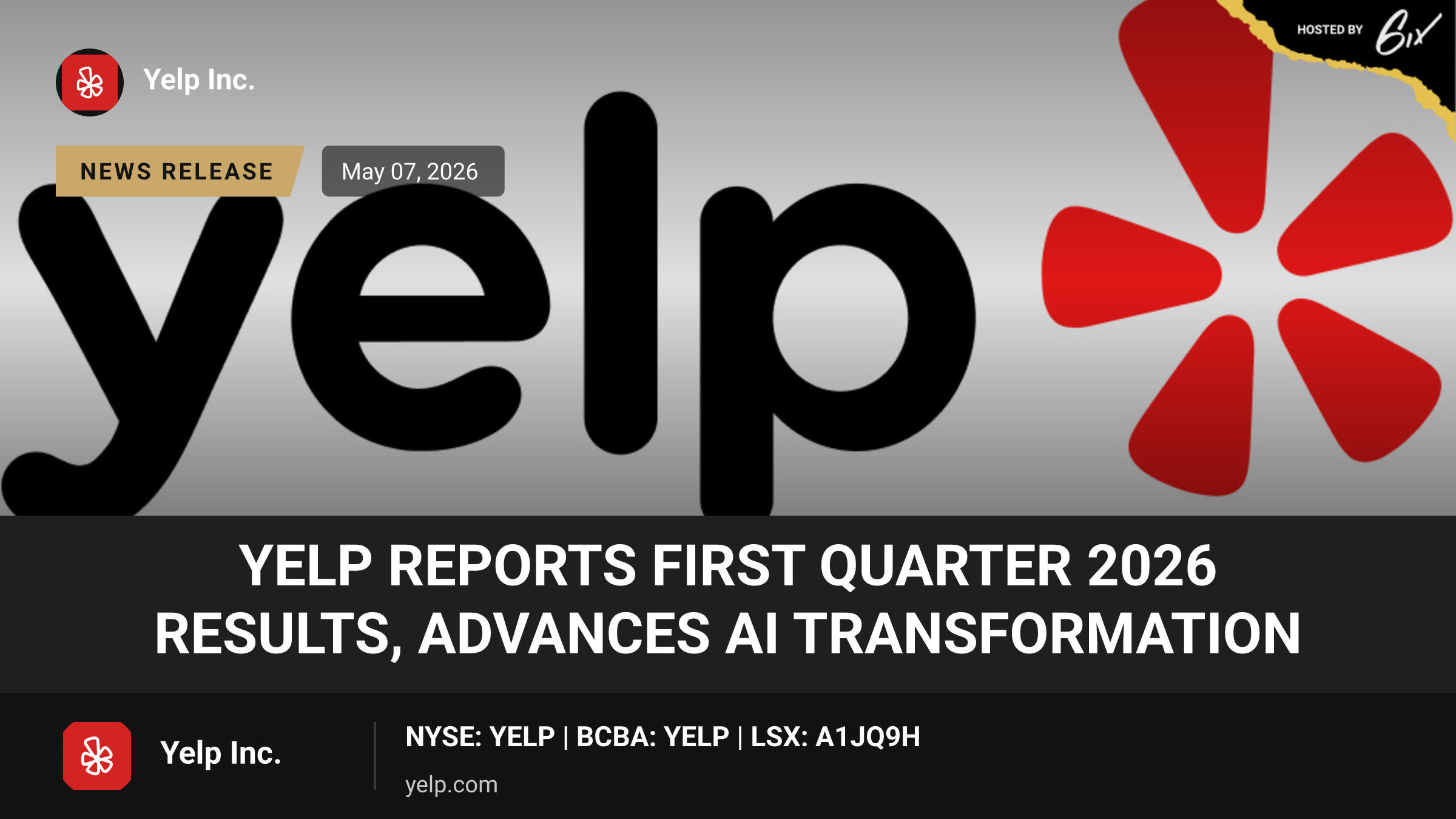 Yelp Reports First Quarter 2026 Results, Advances AI Transformation