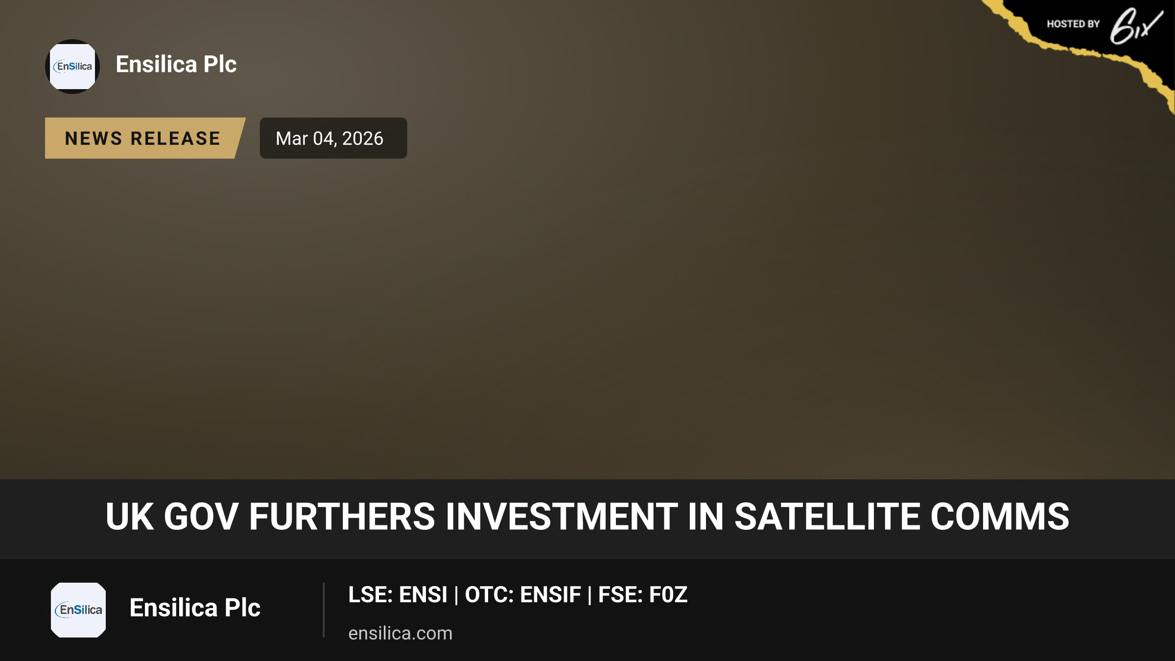 UK Gov Furthers Investment in Satellite Comms