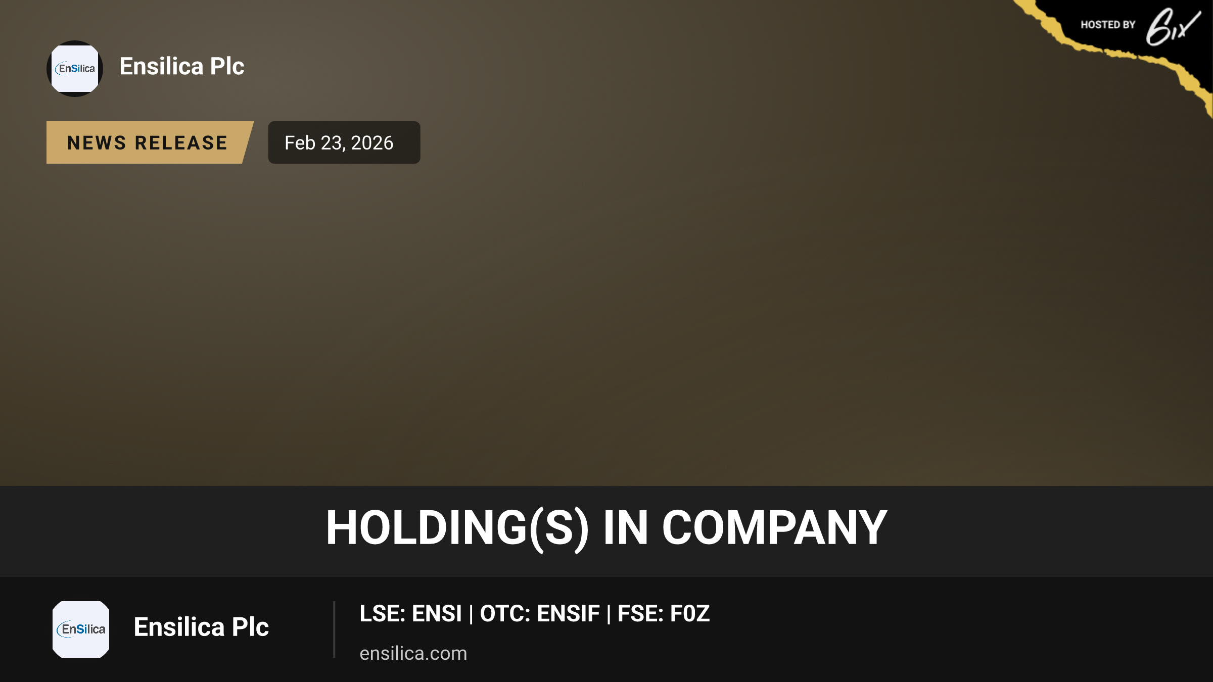Holding(s) in Company