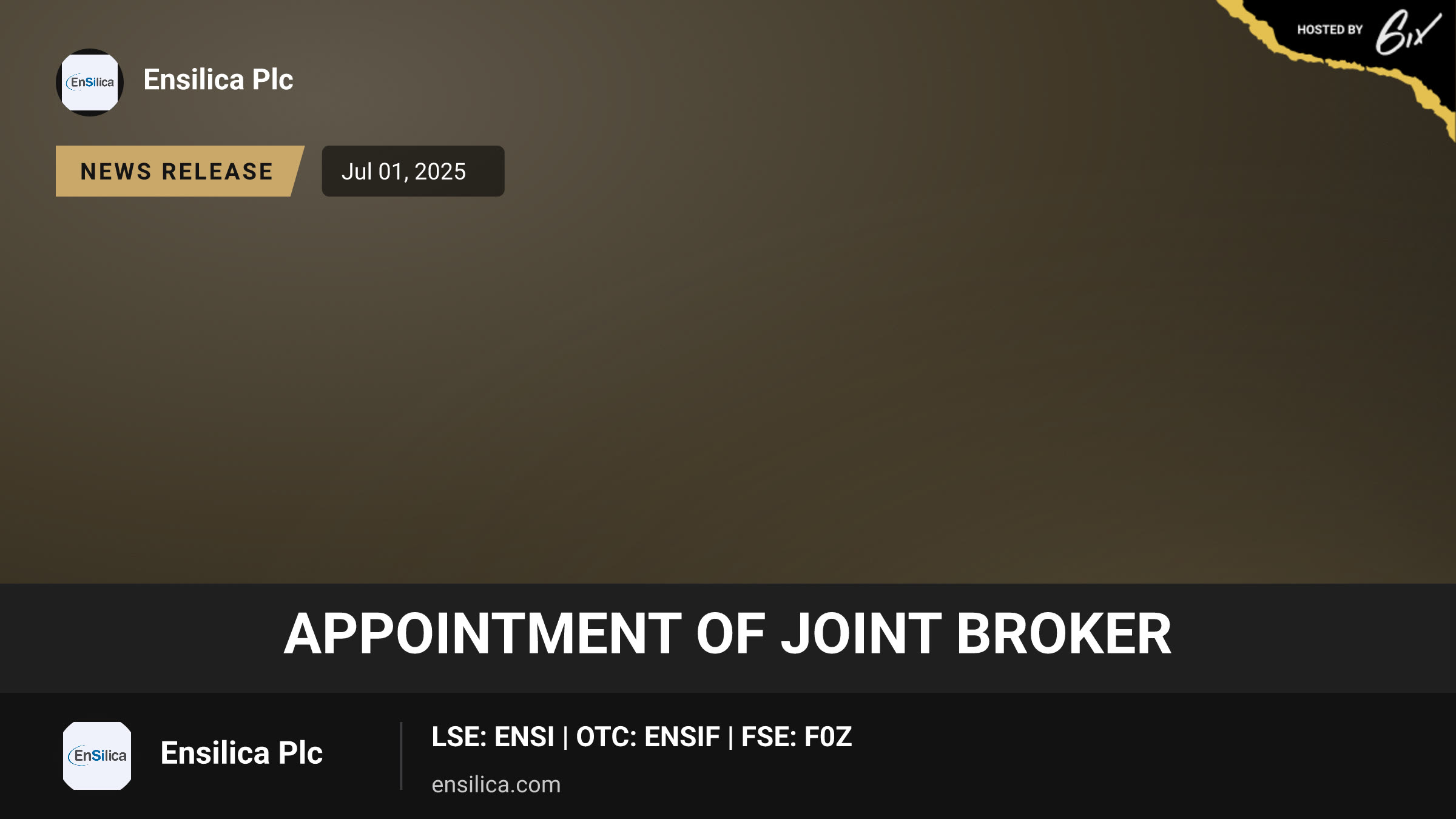 Appointment of Joint Broker
